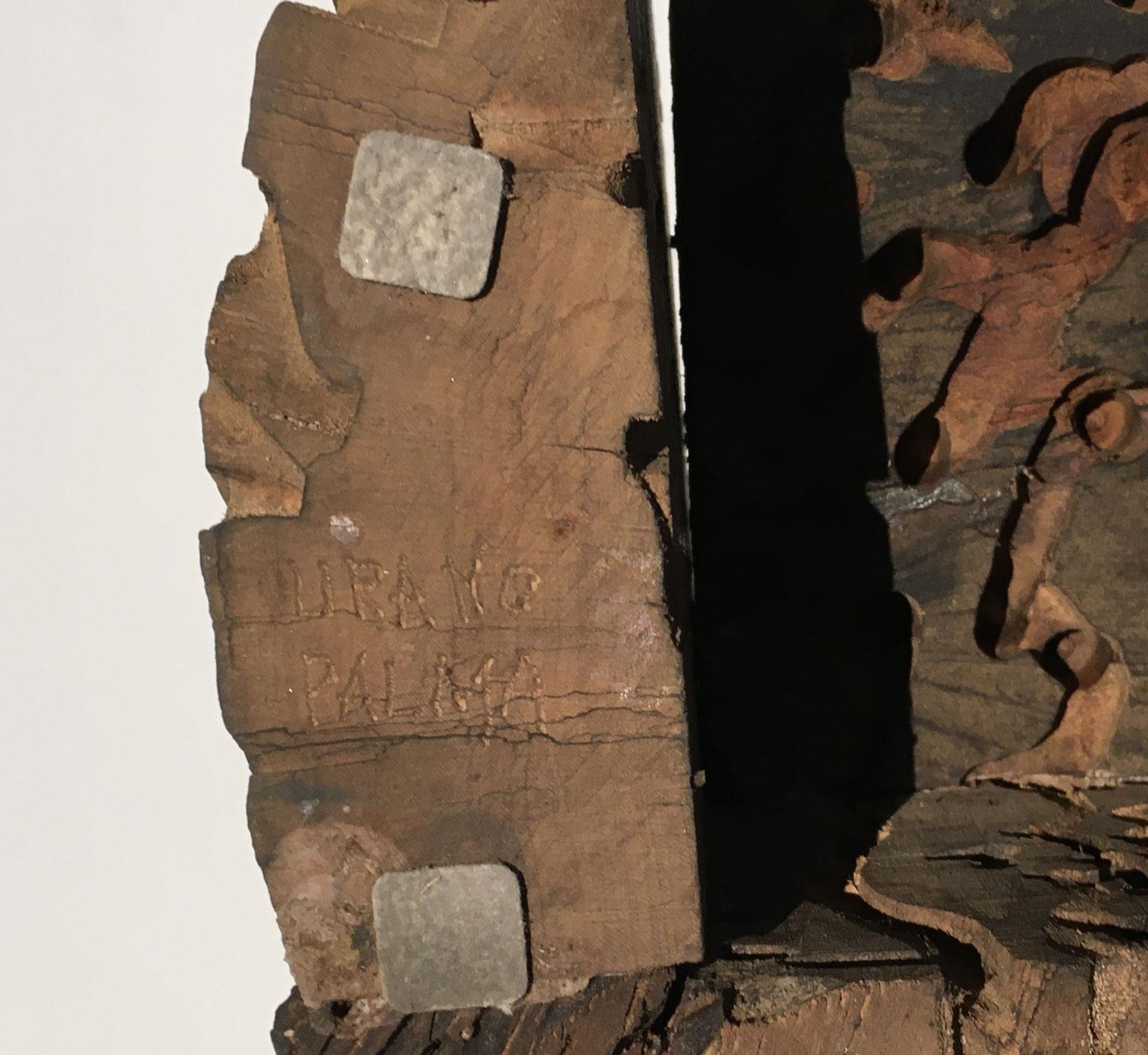 1985 Italia Scultura astratta in legno di Urano Palma Grande Trono Grande in vendita 13