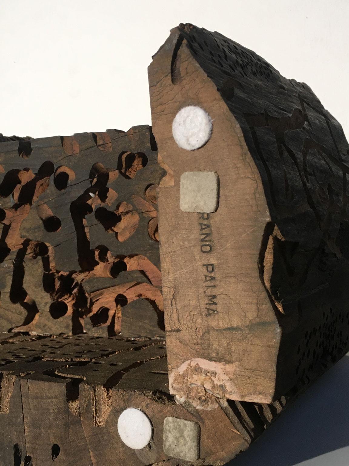 1985 Italia Scultura astratta in legno di Urano Palma Grande Trono Grande in vendita 14