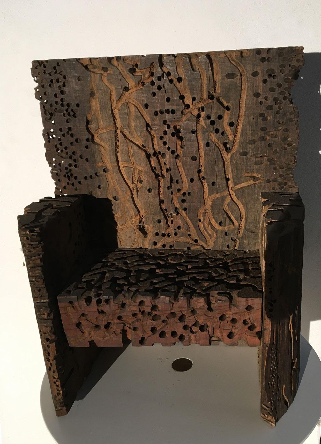 1985 Italia Scultura astratta in legno di Urano Palma Grande Trono Grande in vendita 2
