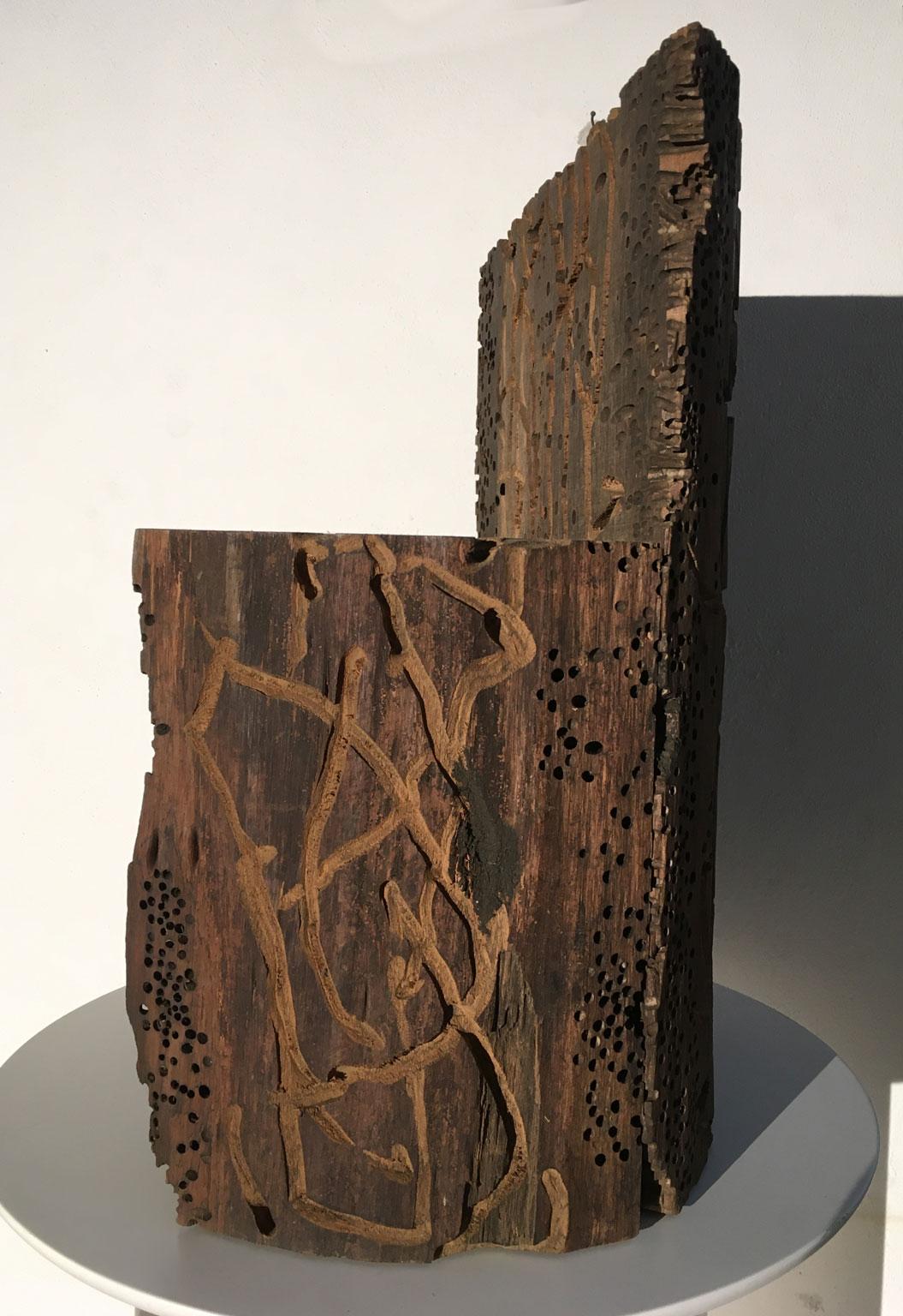 1985 Italia Scultura astratta in legno di Urano Palma Grande Trono Grande in vendita 4