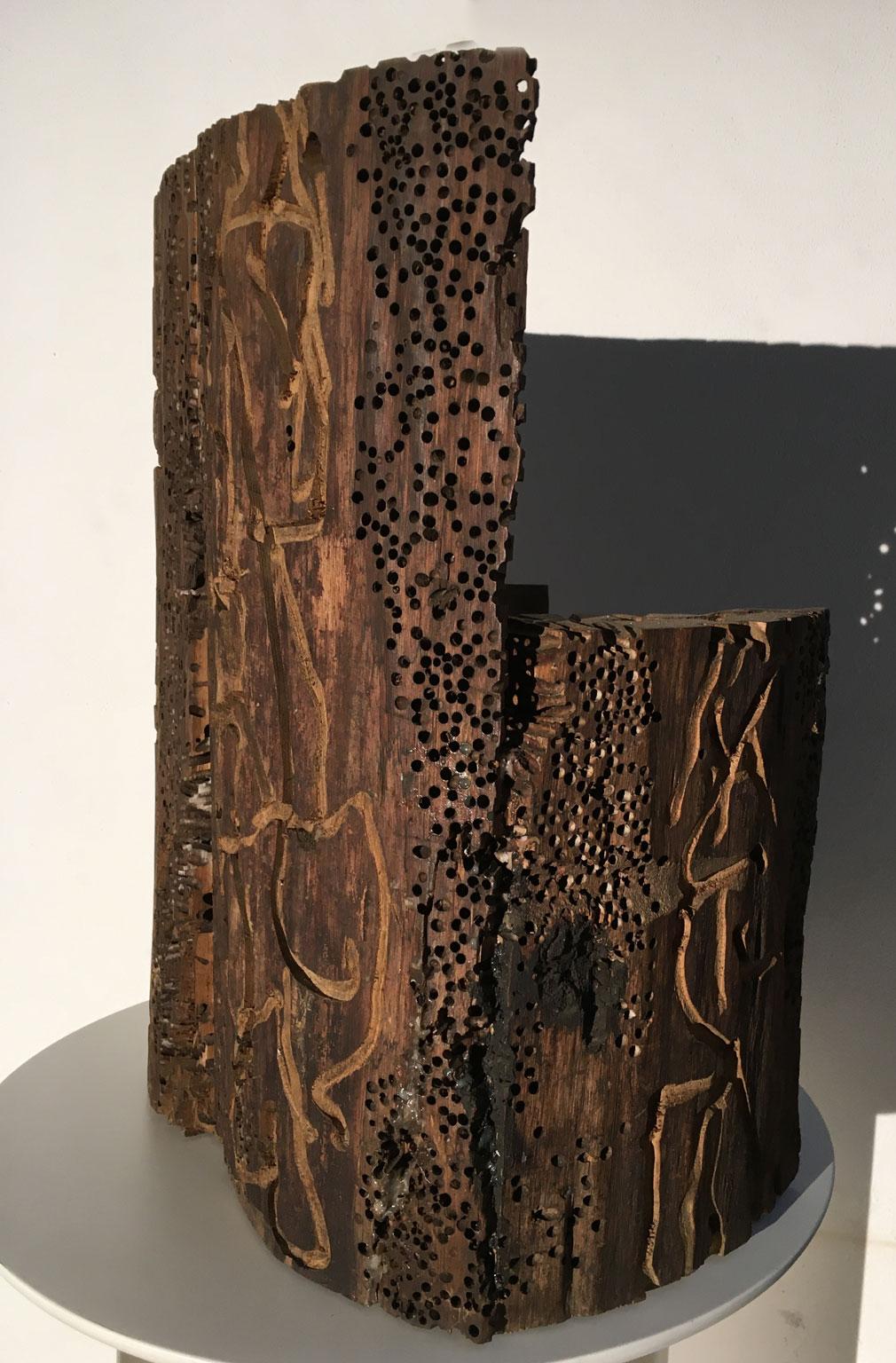 1985 Italia Scultura astratta in legno di Urano Palma Grande Trono Grande in vendita 7