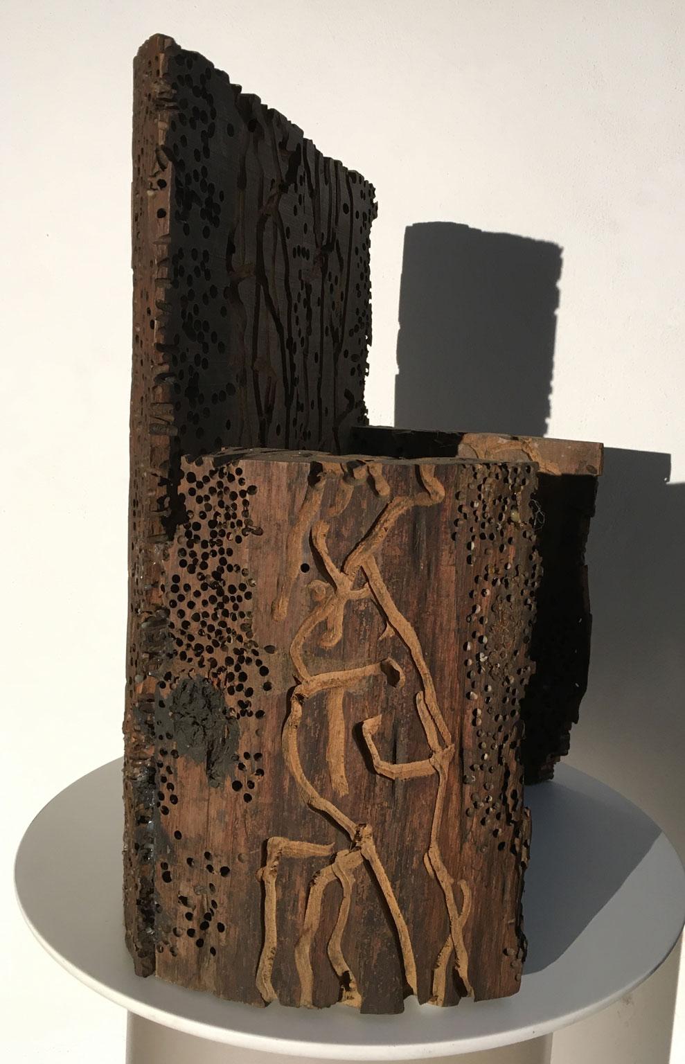 1985 Italia Scultura astratta in legno di Urano Palma Grande Trono Grande in vendita 8