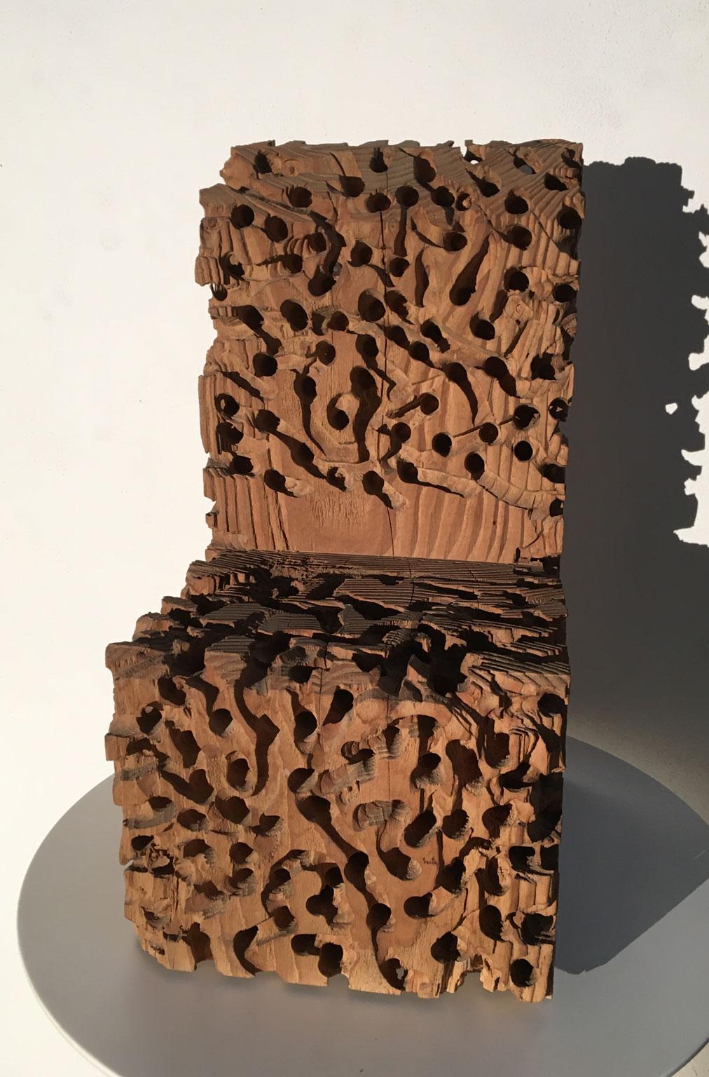 1985 Scultura astratta in legno di Urano Palma Sedia Le sedie in vendita 10