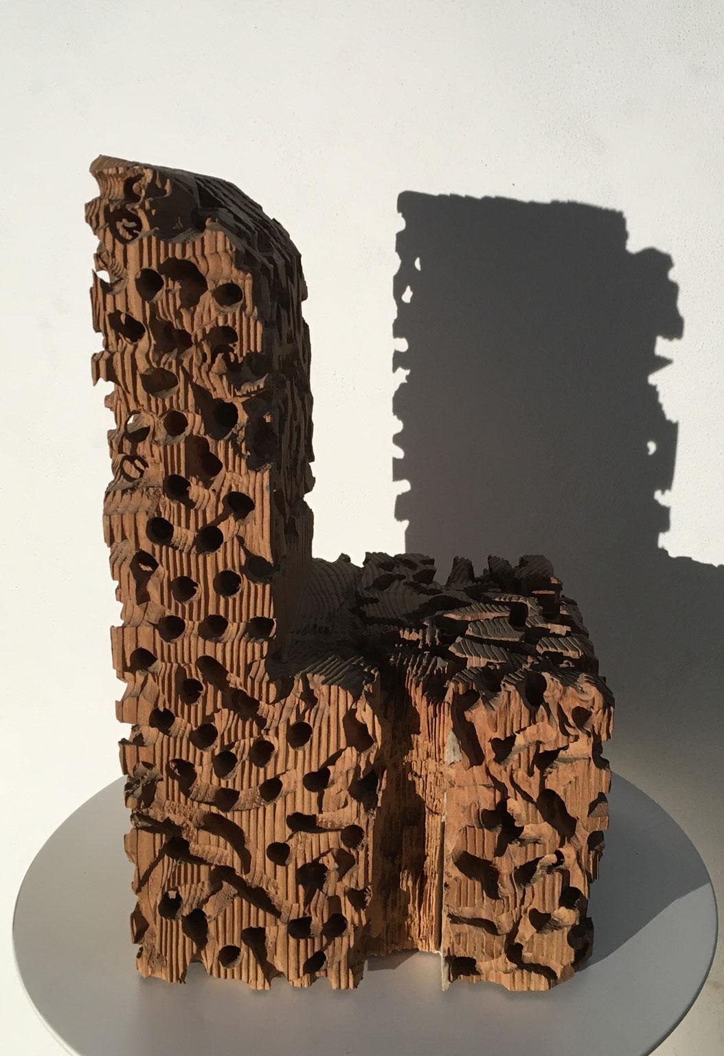 1985 Scultura astratta in legno di Urano Palma Sedia Le sedie in vendita 17