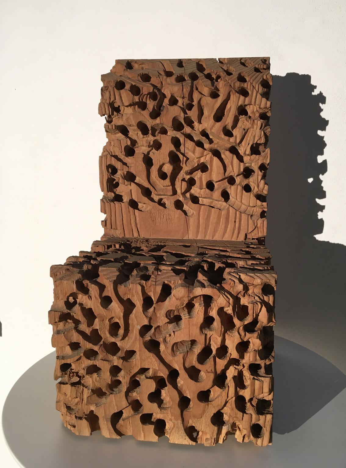 1985 Scultura astratta in legno di Urano Palma Sedia Le sedie in vendita 19