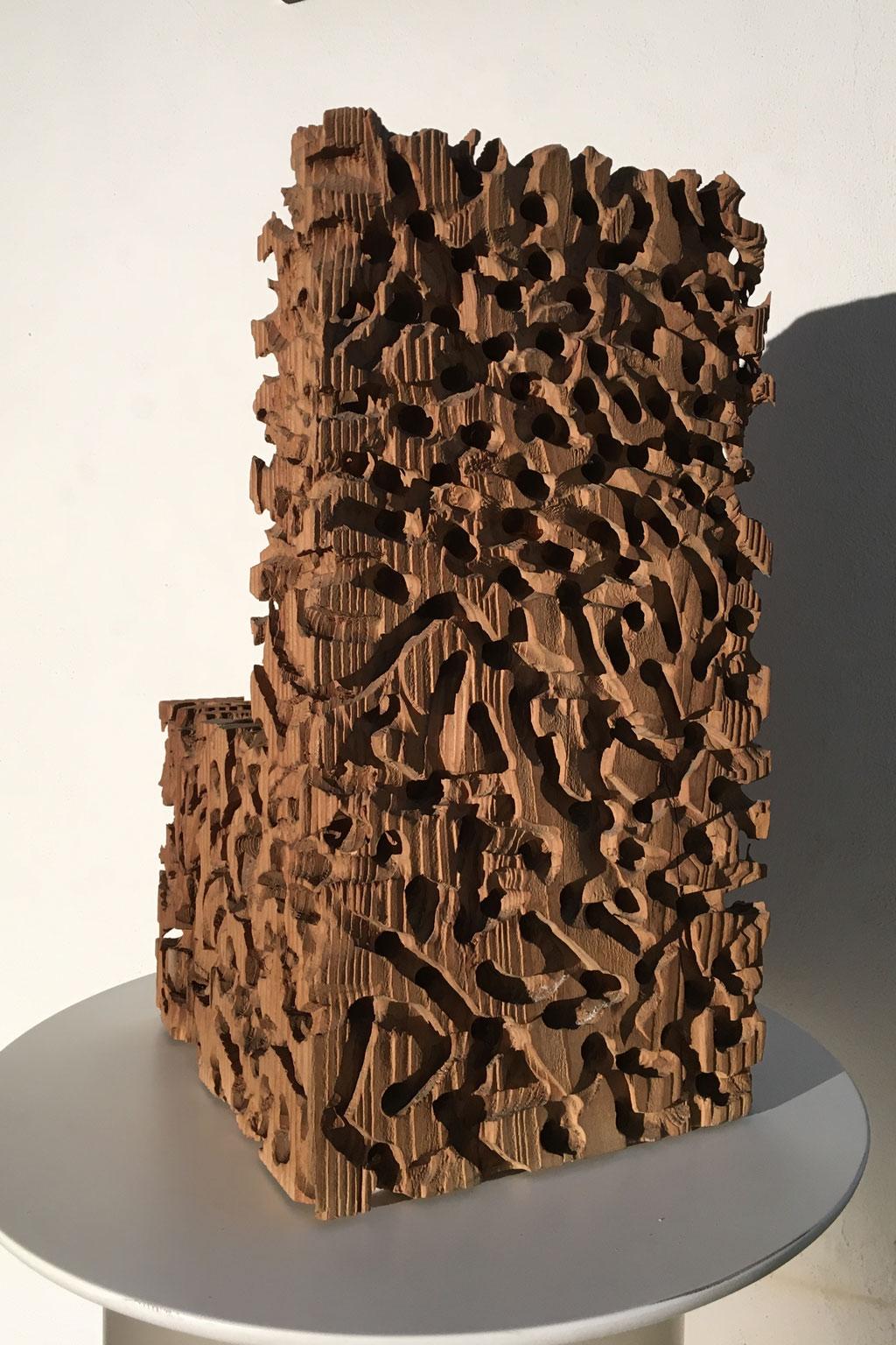 1985 Scultura astratta in legno di Urano Palma Sedia Le sedie in vendita 5