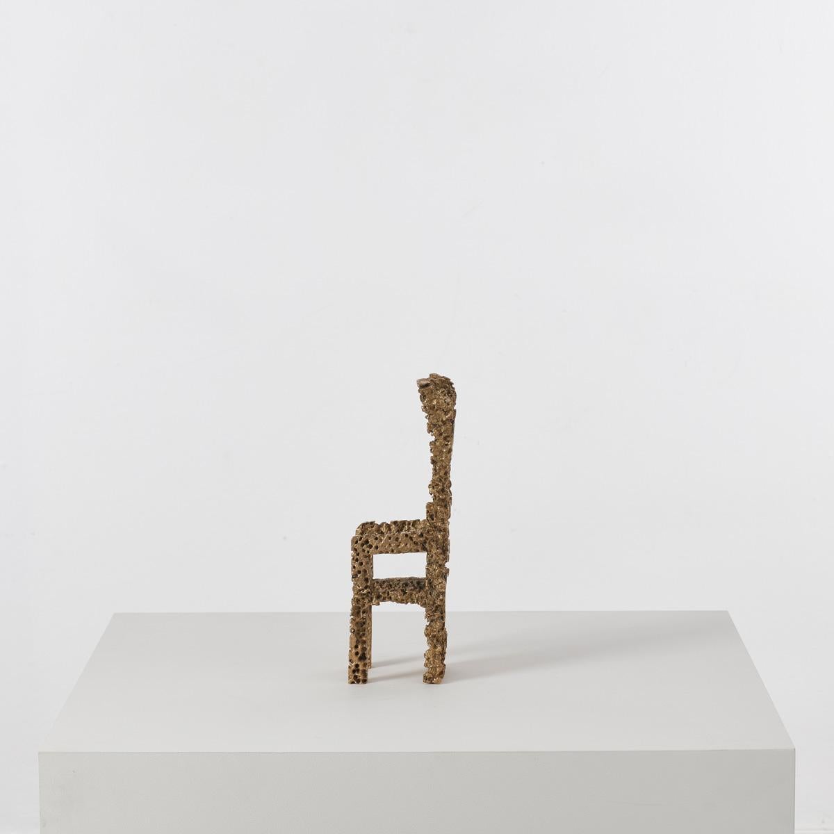 Bronze Urano Palma bronze chair sculpture - Italy, 1980s For Sale