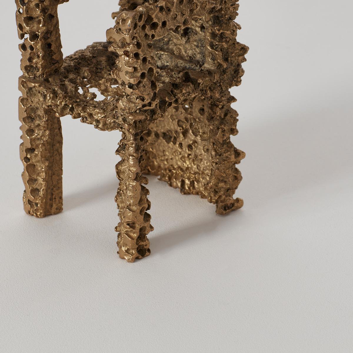 Urano Palma bronze chair sculpture - Italy, 1980s For Sale 1