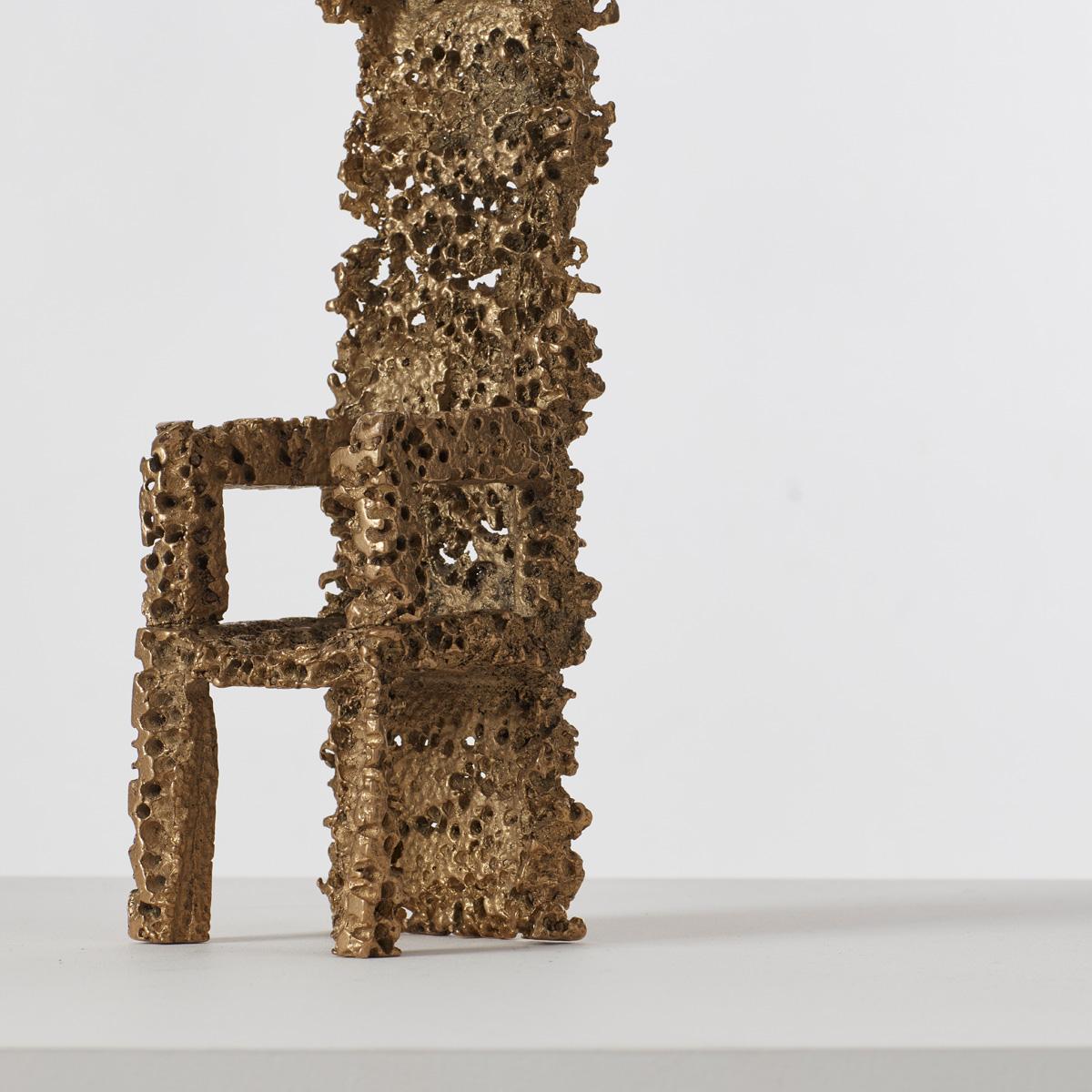 Urano Palma bronze chair sculpture - Italy, 1980s For Sale 2