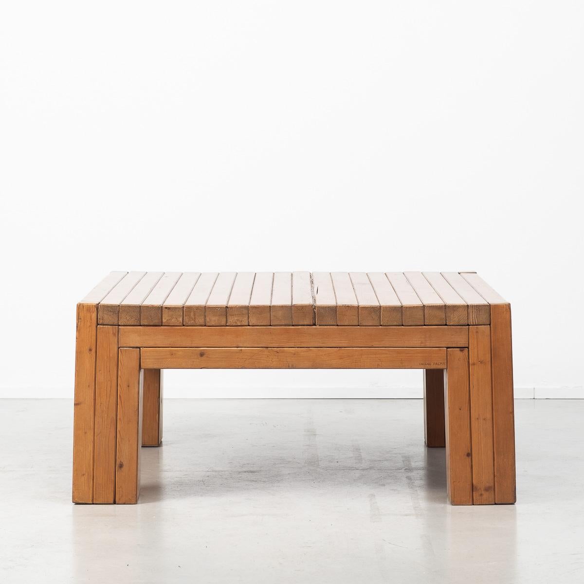 Italian Urano Palma Square Coffee Table, Italy, 1980