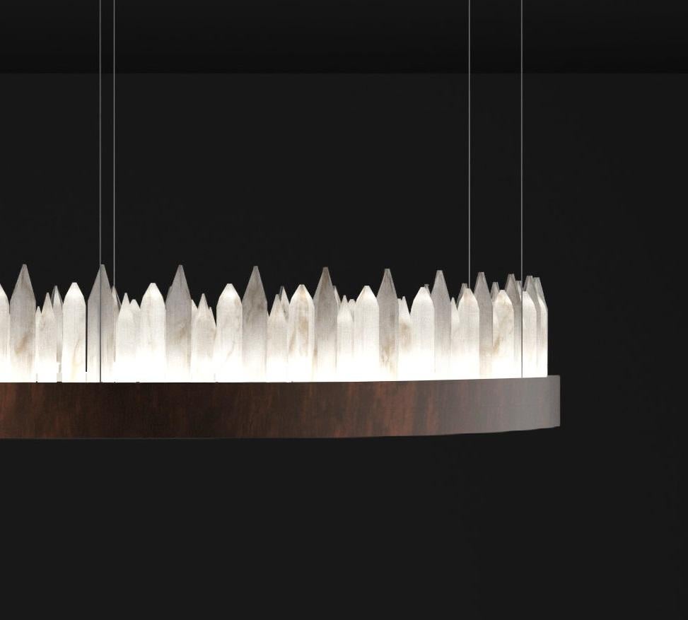Modern Urano Ruggine of Florence 100 Pendant Light 3 by Alabastro Italiano For Sale