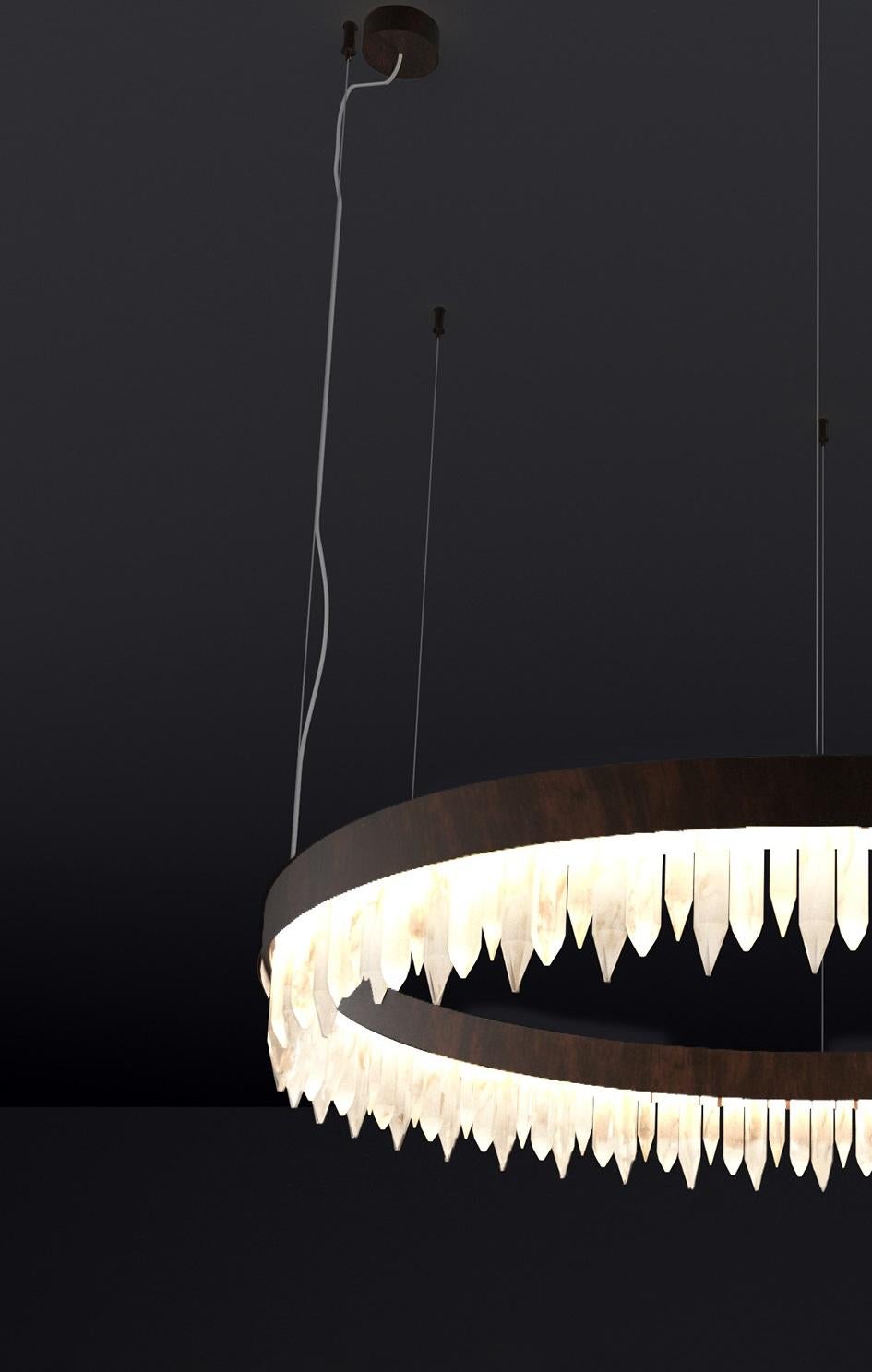 Modern Urano Ruggine of Florence 120 Pendant Light 1 by Alabastro Italiano For Sale