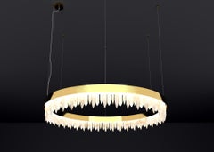 Urano Shiny Gold 100 Pendant Light 1 by Alabastro Italiano