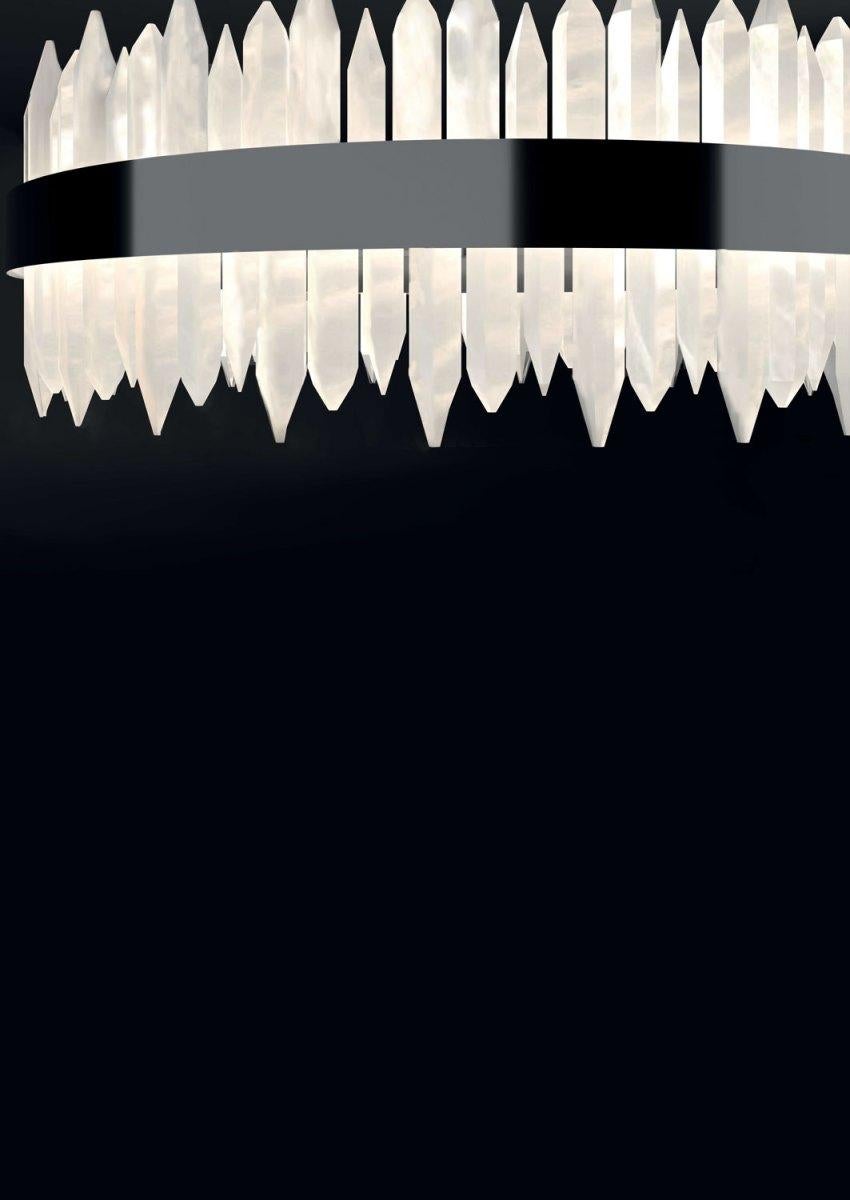 Lampada a sospensione Urano Shiny Silver 120 2 di Alabastro Italiano In condizioni Nuovo in vendita a Geneve, CH