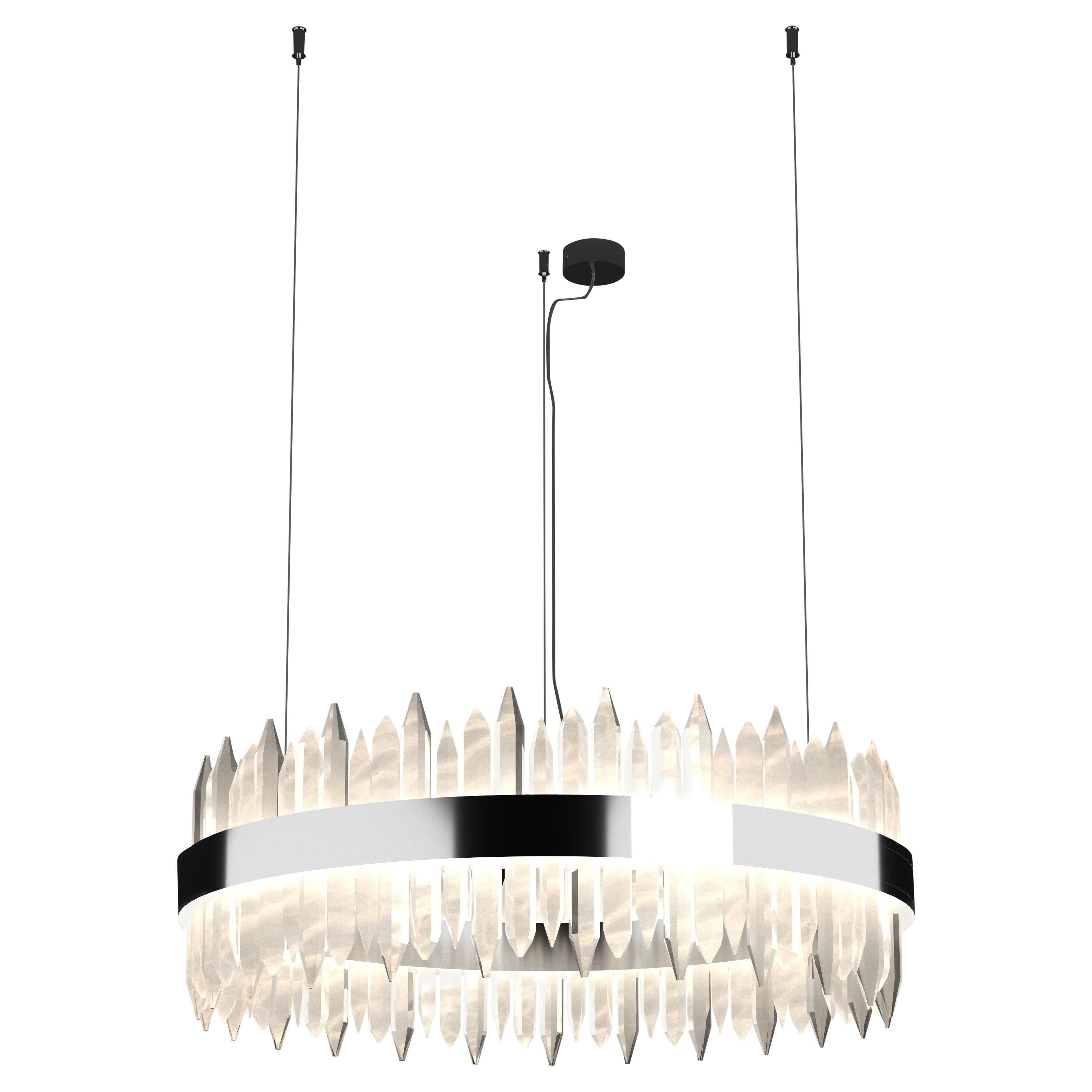 Urano Lámpara Colgante 120 Plata Brillante 2 by Alabastro Italiano