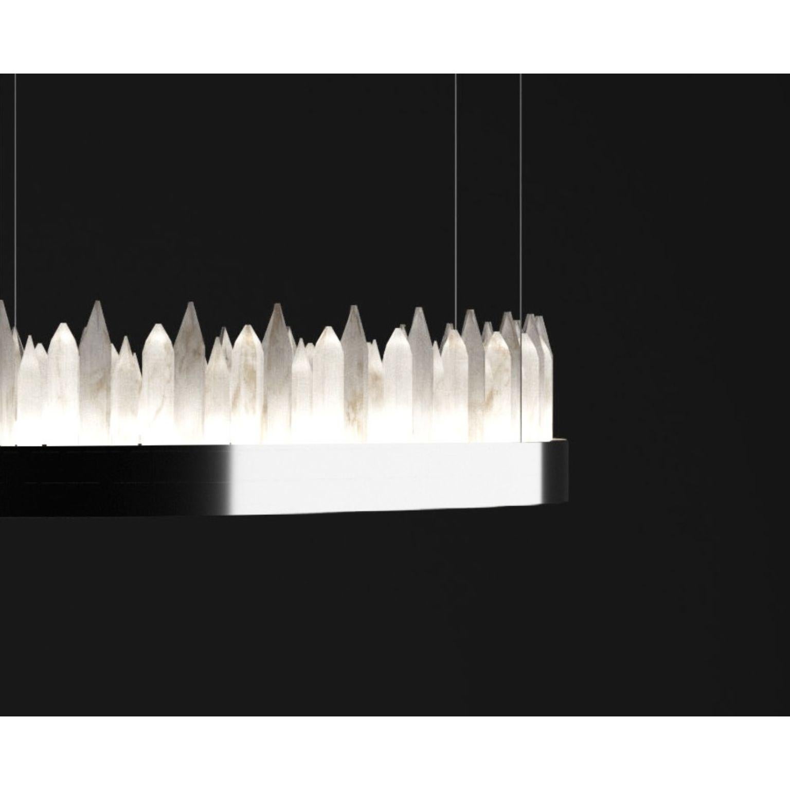 Modern Urano Shiny Silver 120 Pendant Light 3 by Alabastro Italiano For Sale
