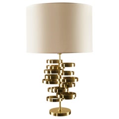 Urano Table Lamp, Midcentury Stylish Brass Design Florence Manufacturing