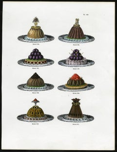 Antique Untitled. Plate 108, Dessins 334-341: 334-341 - Luxury serving dishes.