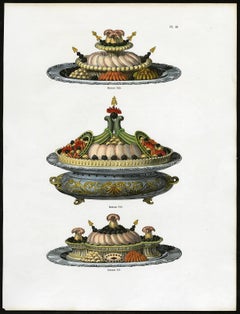 Untitled - Plate 48, Dessins 149-151: 149-151 - Luxury serving dish.