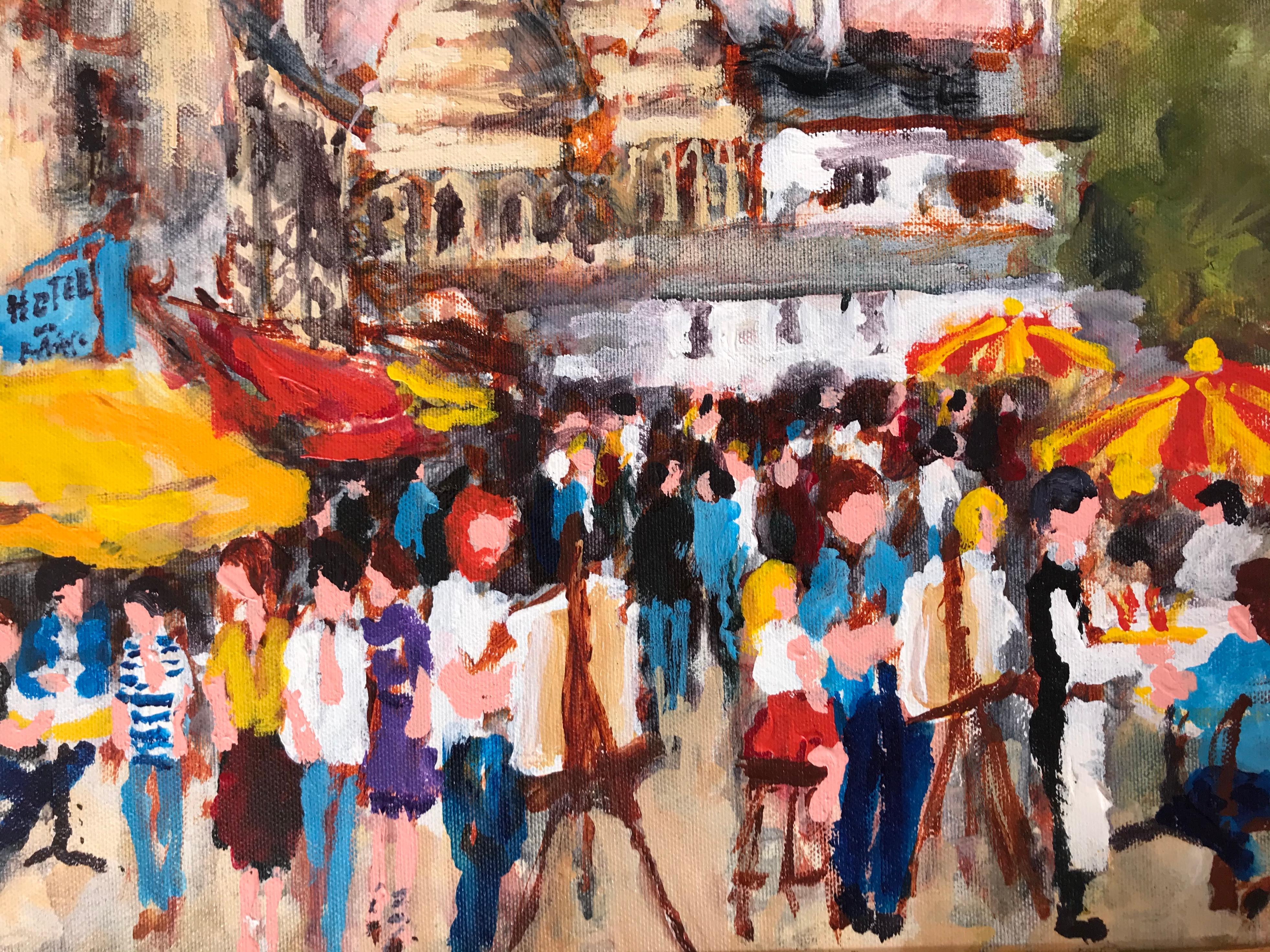 “Montmartre” - Contemporary Painting by Urbain Huchet