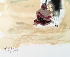 Dimanche a Deauville, Limited Edition Lithograph, Urbain Huchet