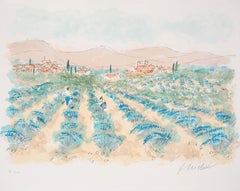 Lavender Fields in Provence - Signed Original Lithograph