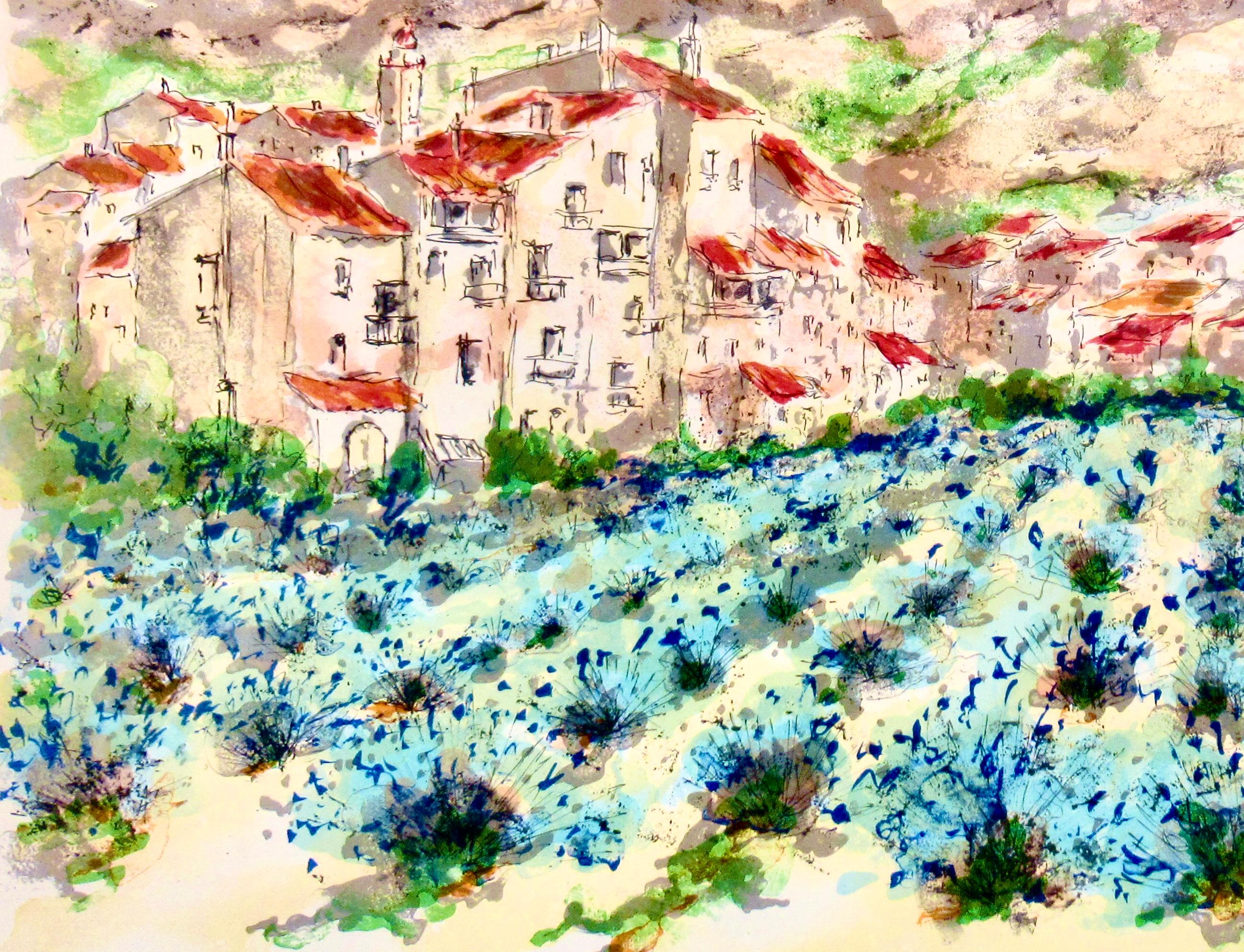 Les Lavandes - Impressionist Print by Urbain Huchet