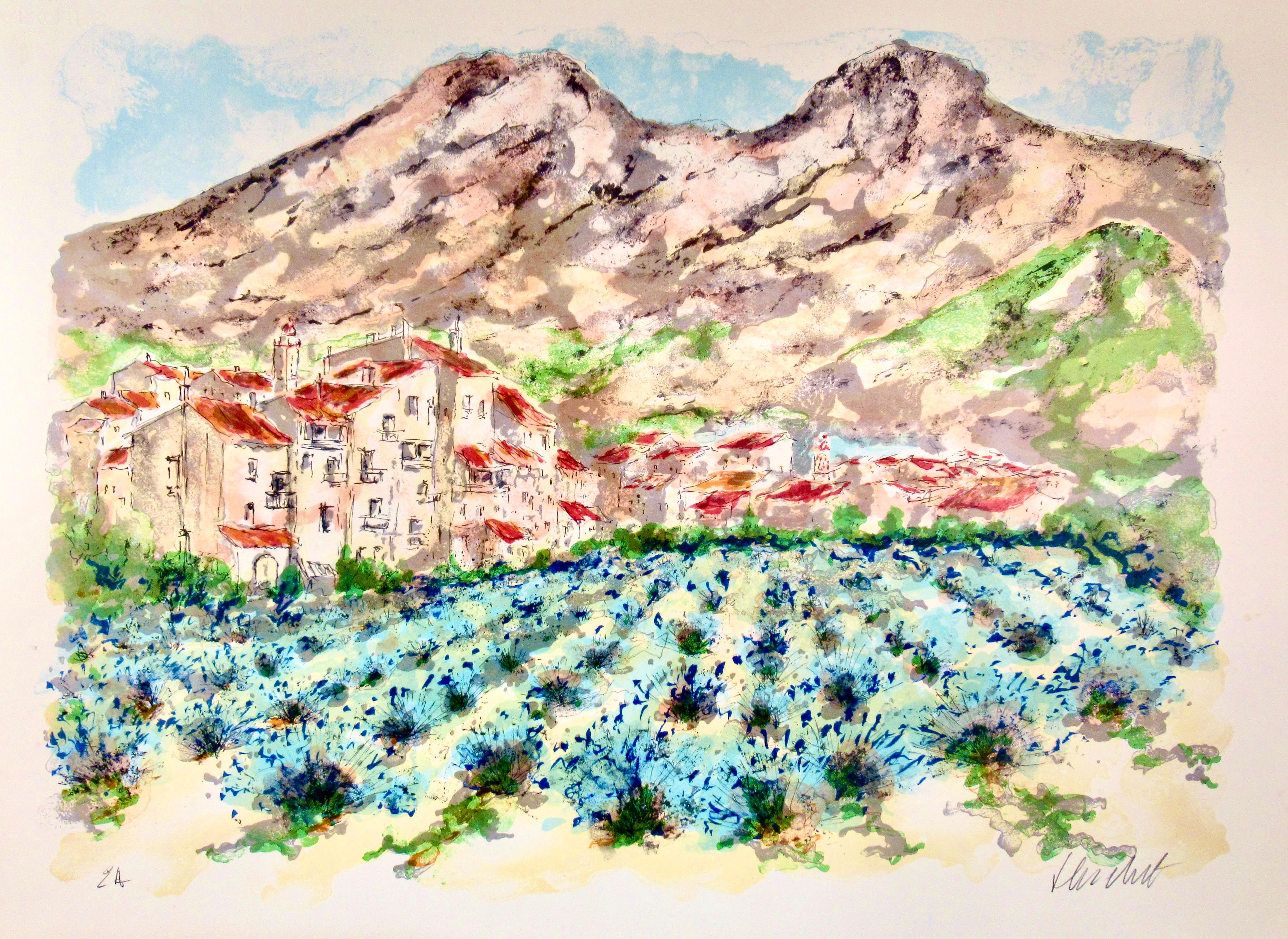 Urbain Huchet Figurative Print - Les Lavandes