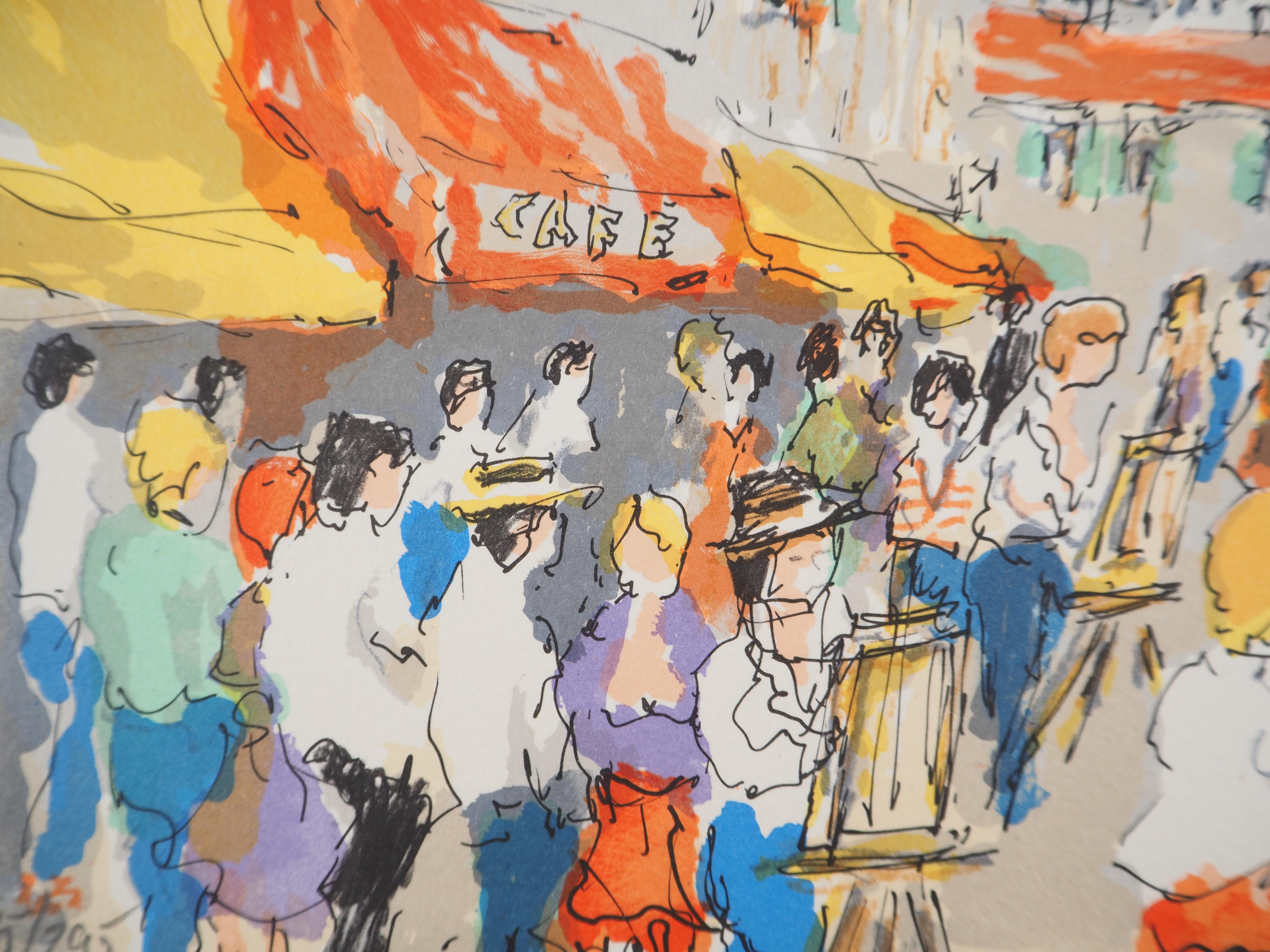 Urbain HUCHET
Montmartre : Place du Tertre y Sacre Coeur, 1960

Litografía original
Firmado a lápiz por el artista
Numerado / 295 ejemplares
Sobre papel vitela, tamaño 19 x 28 cm (c. 8 x 11 pulgadas)

Excelente estado