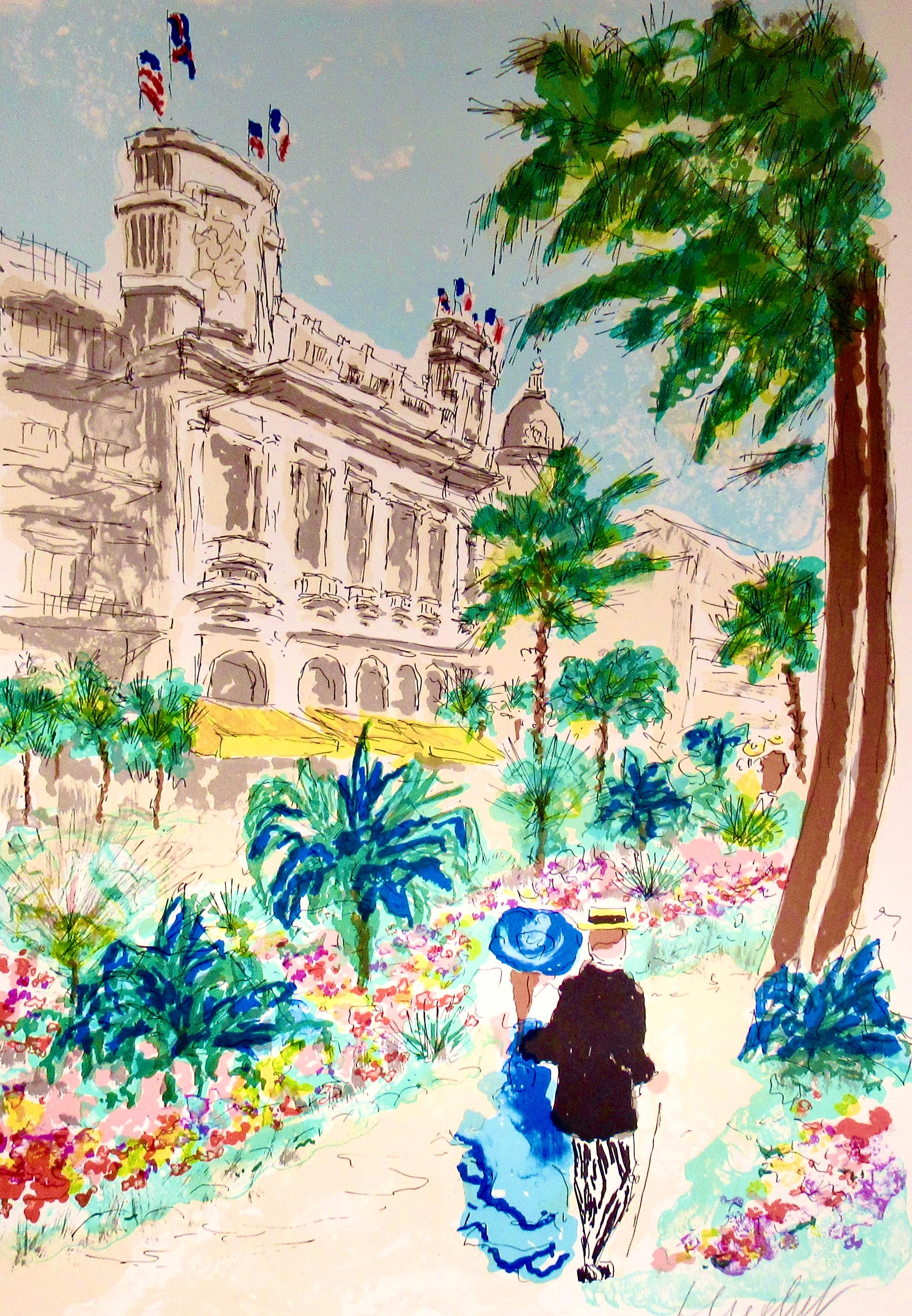 Nice, Palais de la Méditerranée - Print by Urbain Huchet