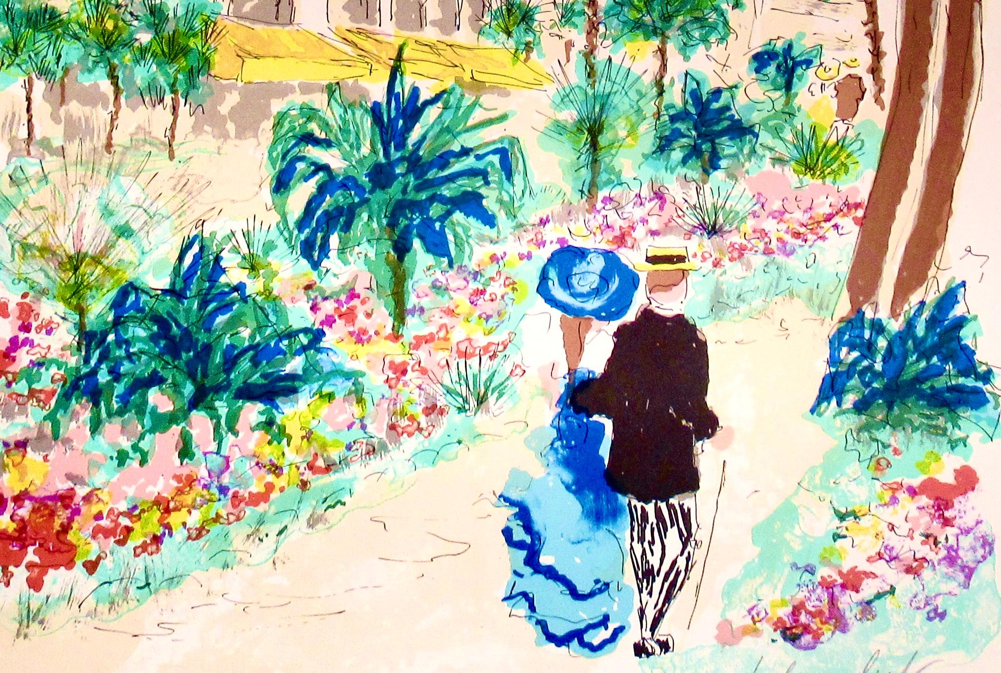 Nice, Palais de la Méditerranée - Impressionist Print by Urbain Huchet