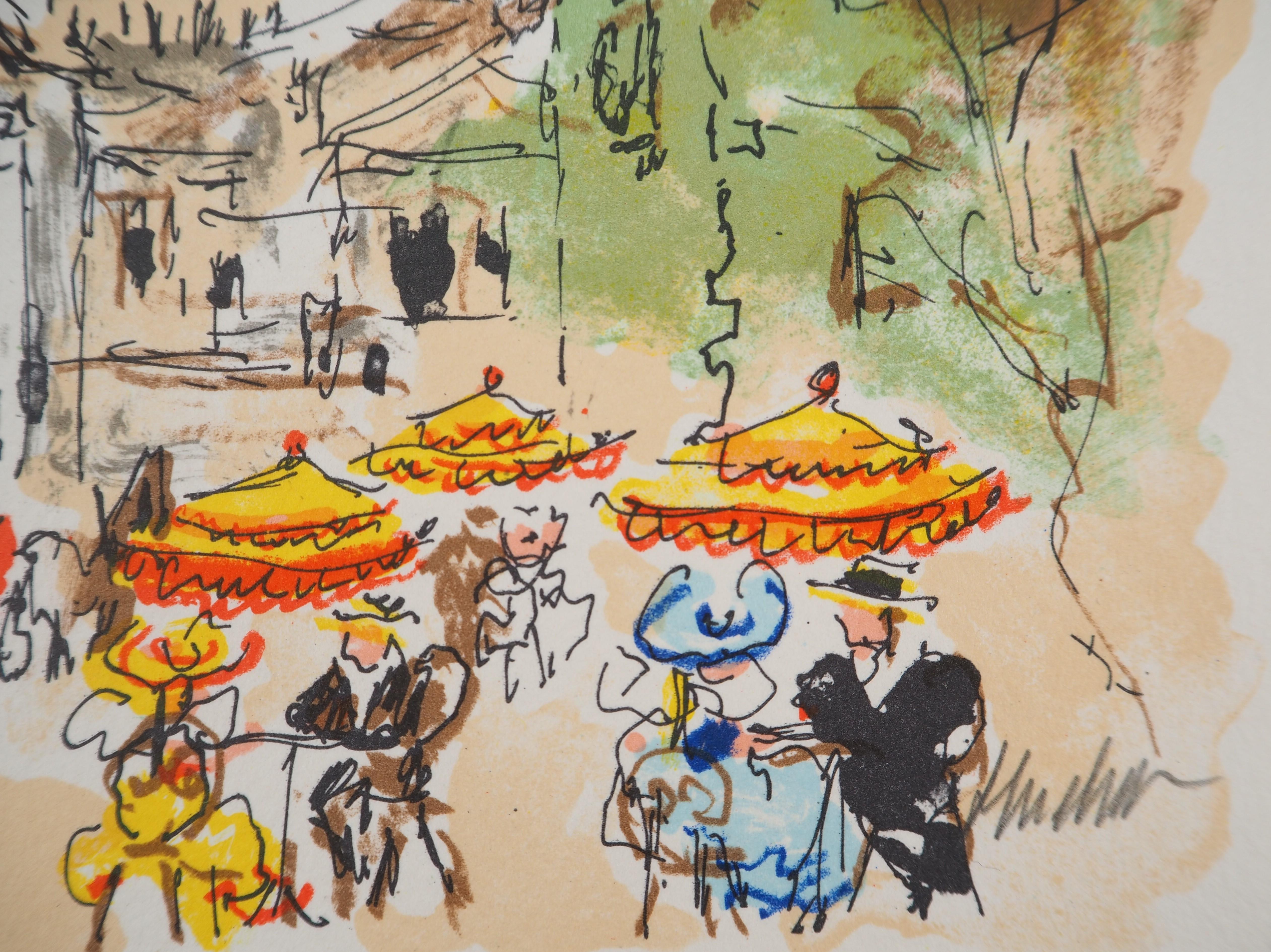 Urbain HUCHET
París : Artistas cerca de Montmartre, c. 1980

Litografía original
Firmado a lápiz por el artista
Numerado / 350 ejemplares
Sobre vitela Arches 14 x 18 cm (c. 6 x 7 in)

Excelente estado

