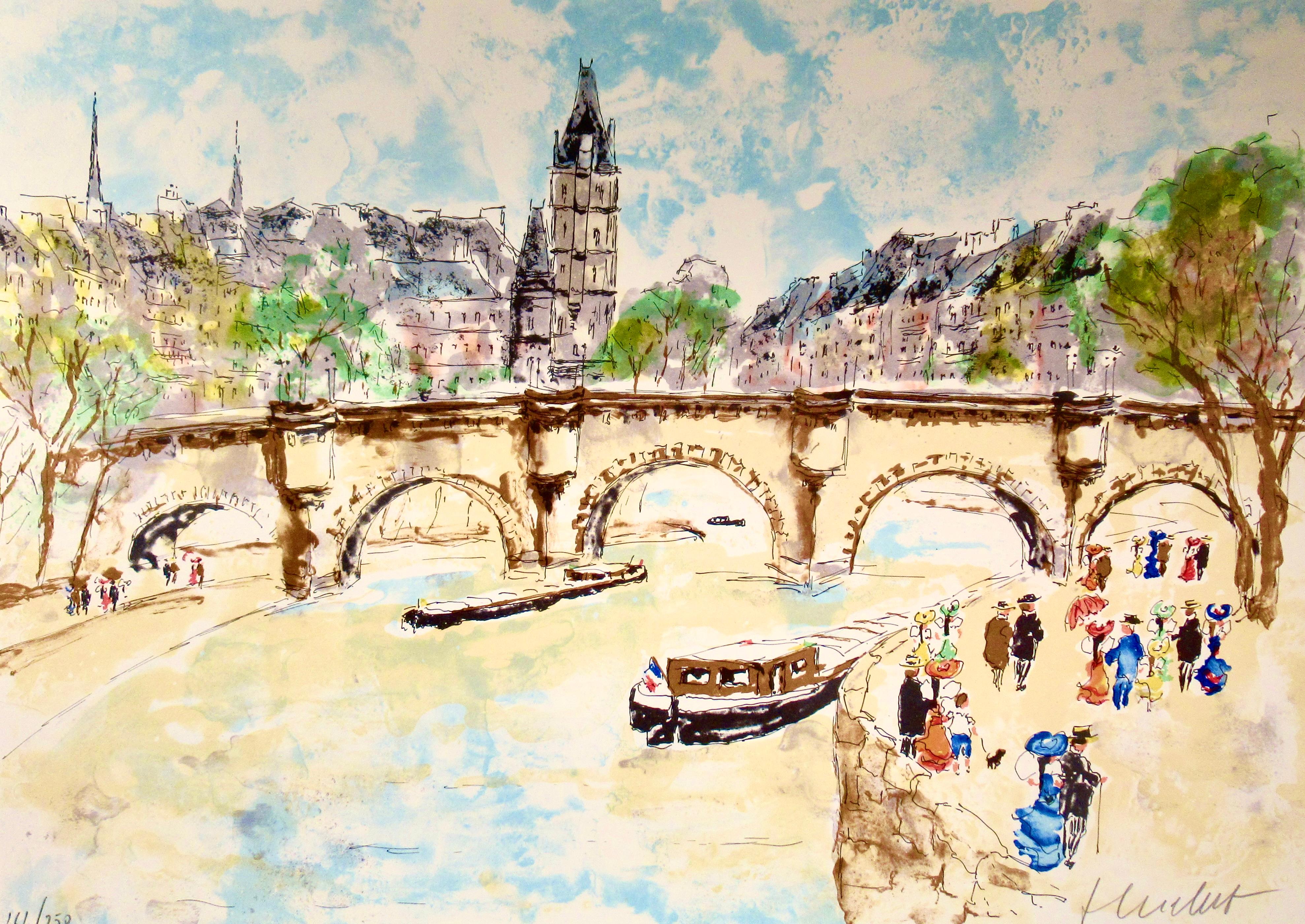 Paris, La Seine - Print by Urbain Huchet