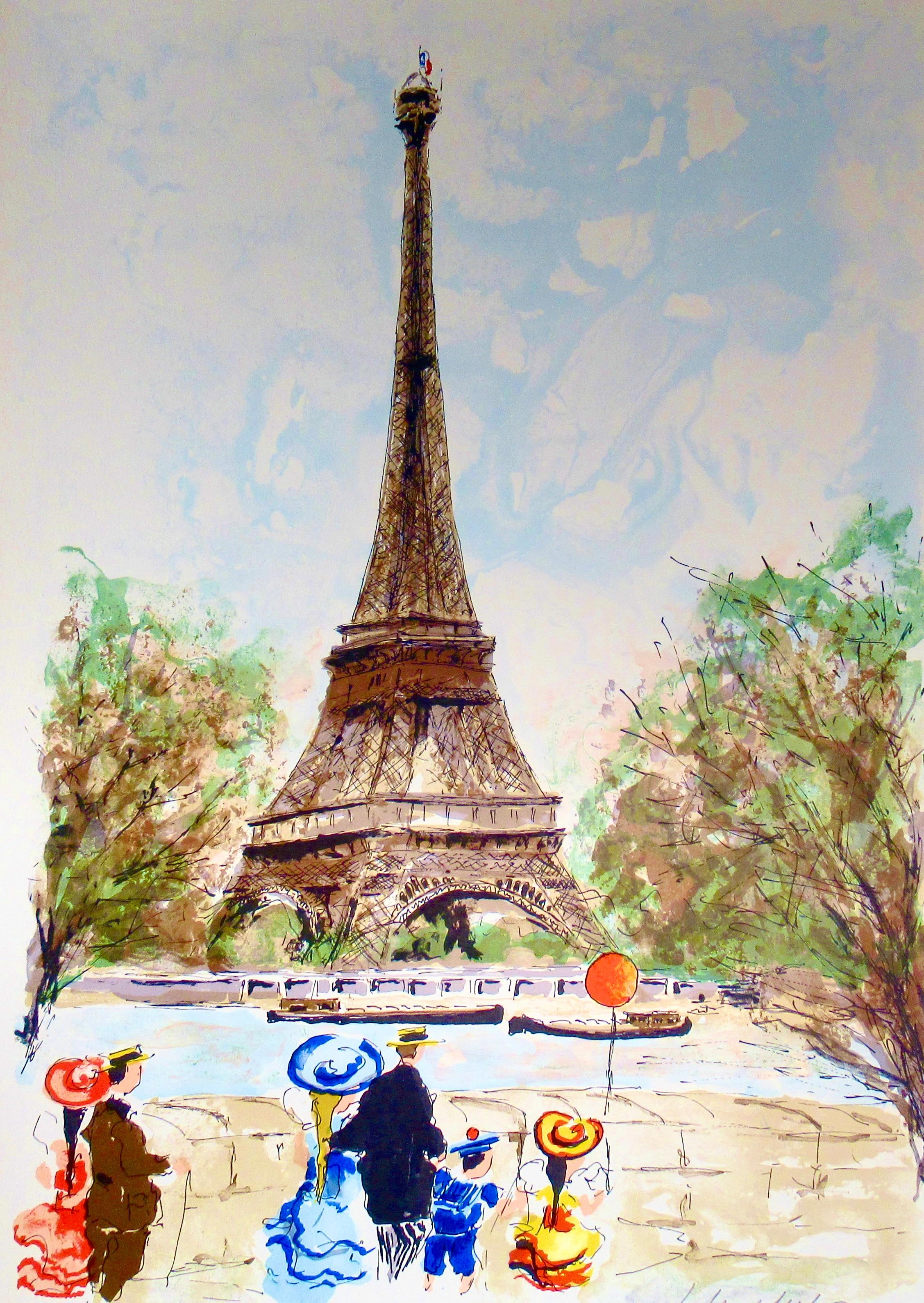 Paris, La Tour Eiffel - Print by Urbain Huchet