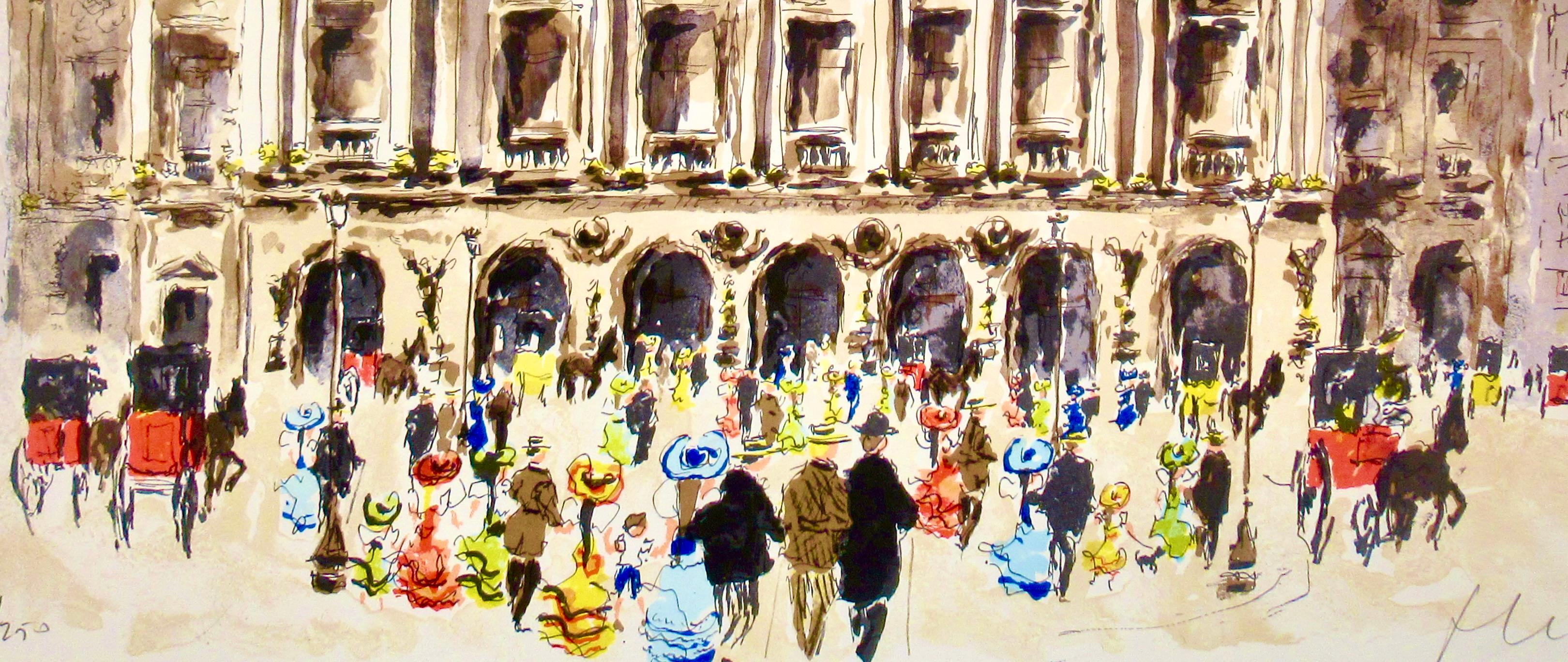 Paris, l'Opera (Impressionismus), Print, von Urbain Huchet