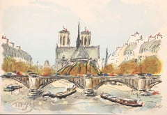 Paris - Notre Dame de Paris - Original Lithograph Handsigned N°