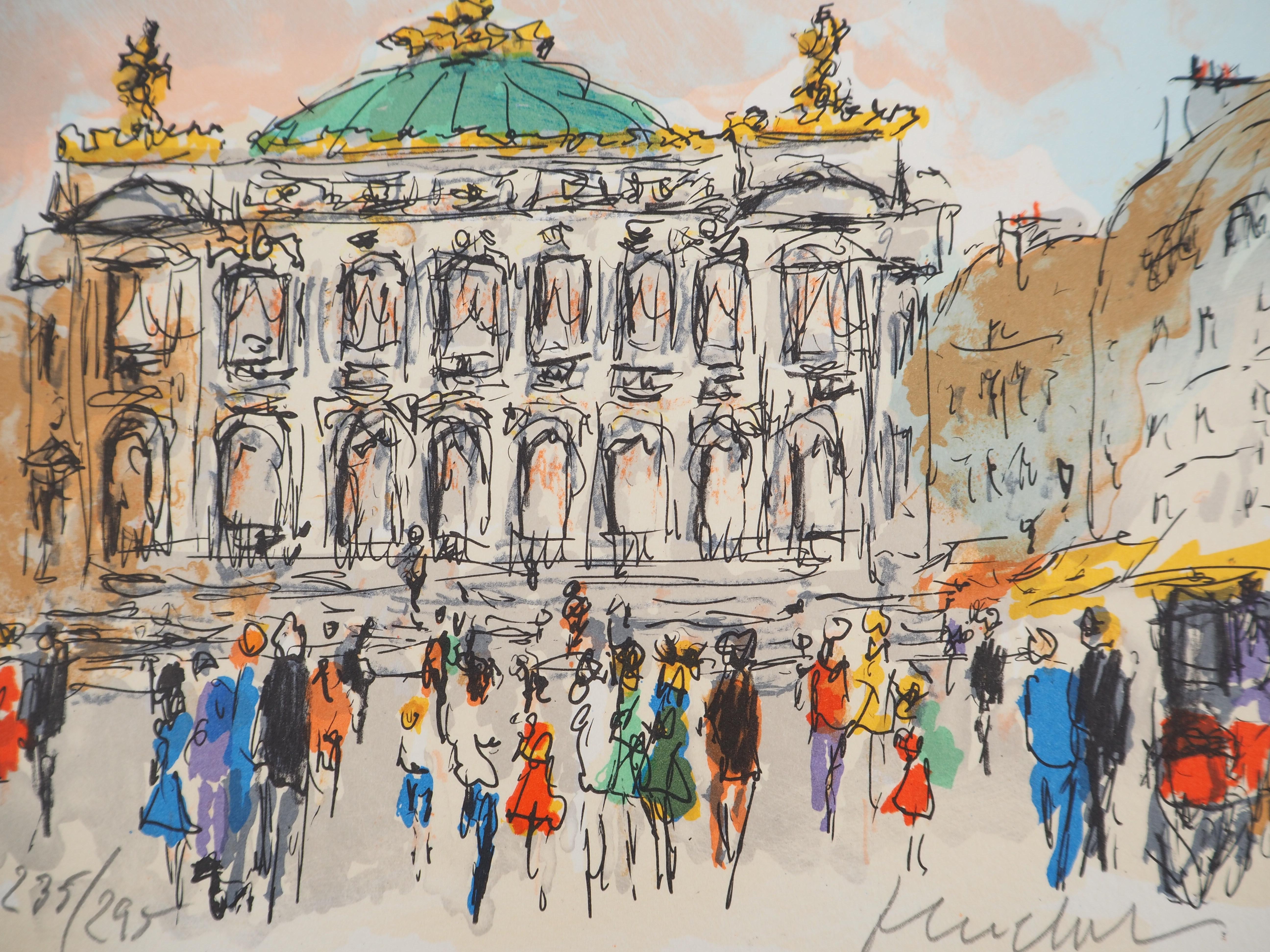 Opera di Parigi: Palazzo Garnier - Litografia originale firmata e numerata in vendita 1