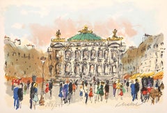 Pariser Oper: Palace Garnier - Originallithographie, handsigniert und nummeriert