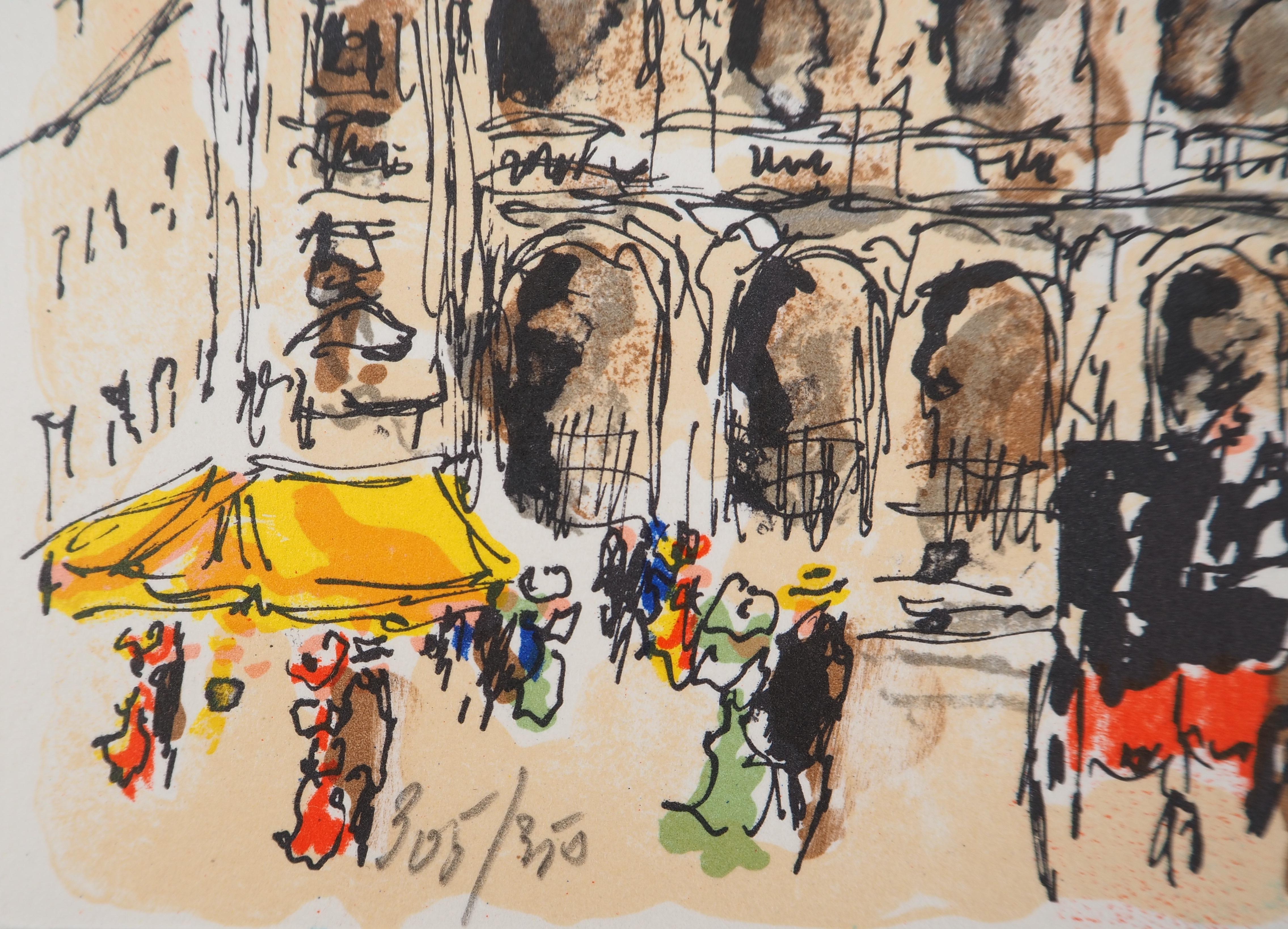 Urbain HUCHET
Paris : Opera Square, c. 1980

Original lithograph
Handsigned in pencil by the artist
Numbered / 350 copies
On Arches velllum 14 x 18 cm (c. 6 x 7 in)

Excellent condition