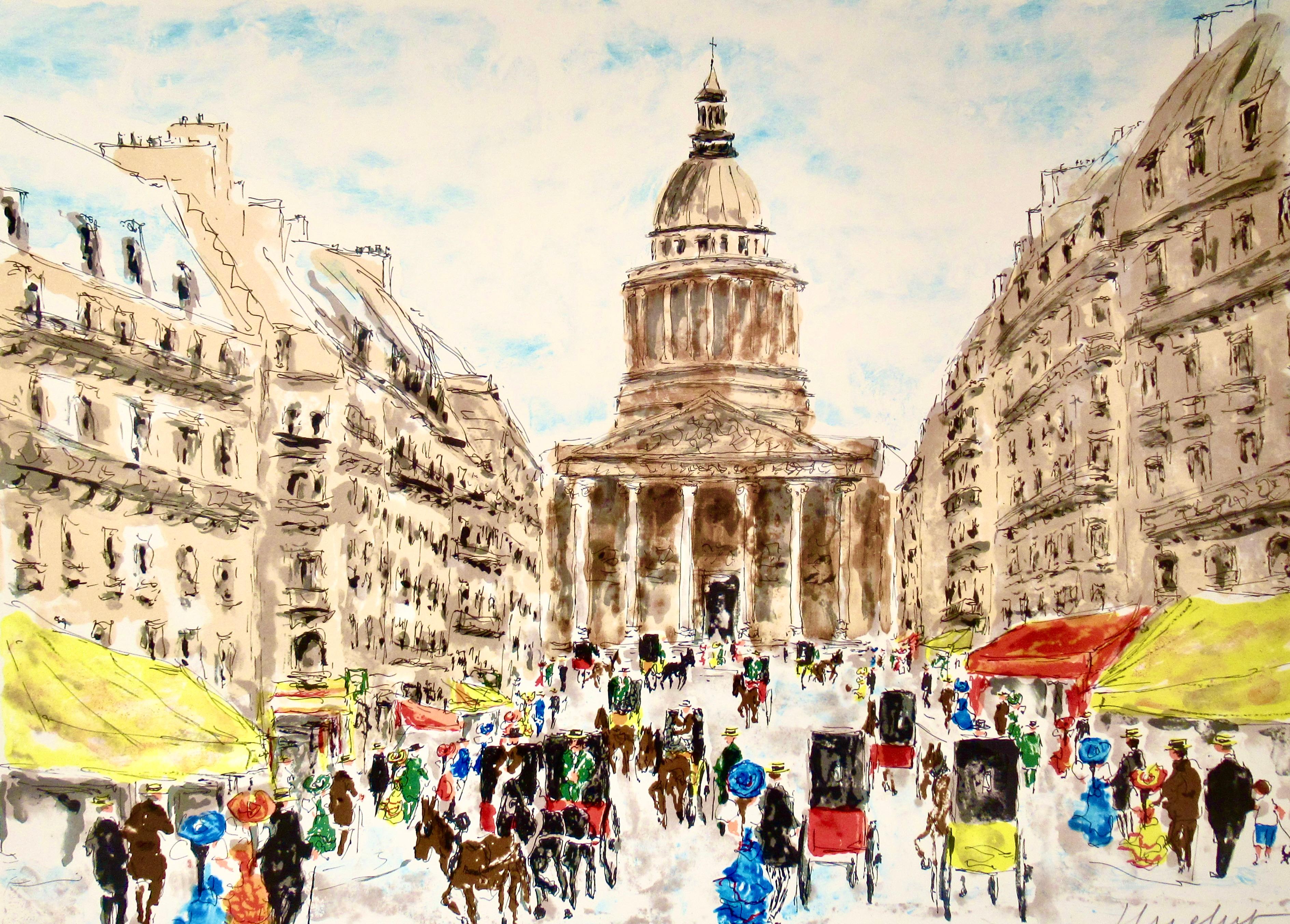Paris, the Pantheon - Print by Urbain Huchet
