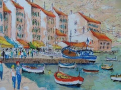 Sea Side in Saint Tropez - Handsigned lithograph