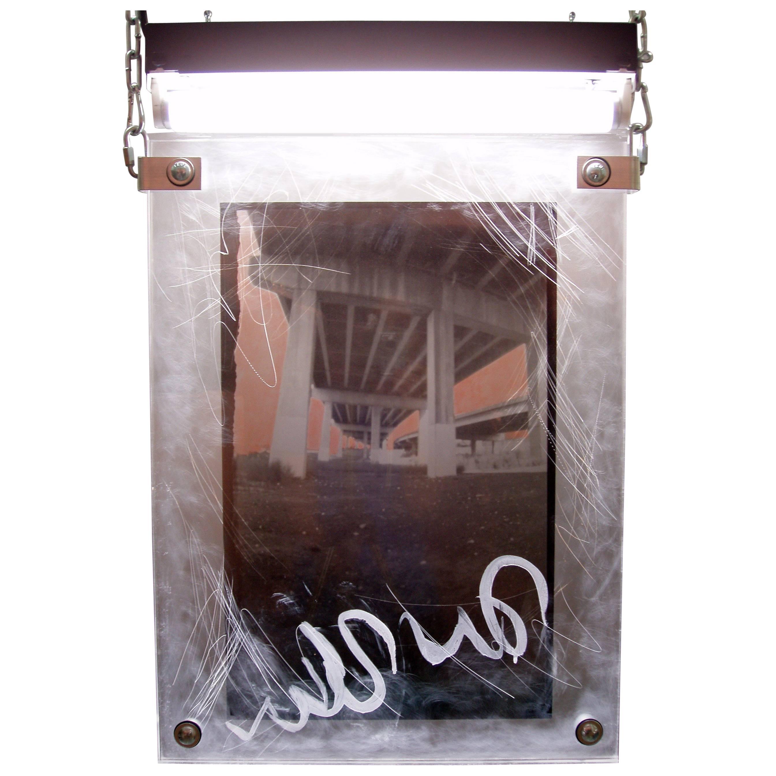 Transparence des photos et Lucite « I-95 » en forme de trou de serrure, Urban Art
