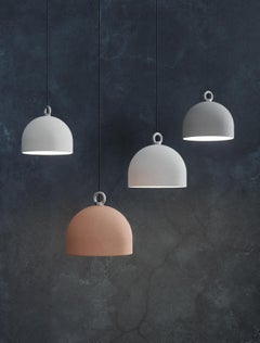 Urban Concrete 25 Suspension in White with Soft Gray Diffuser by Diesel Living