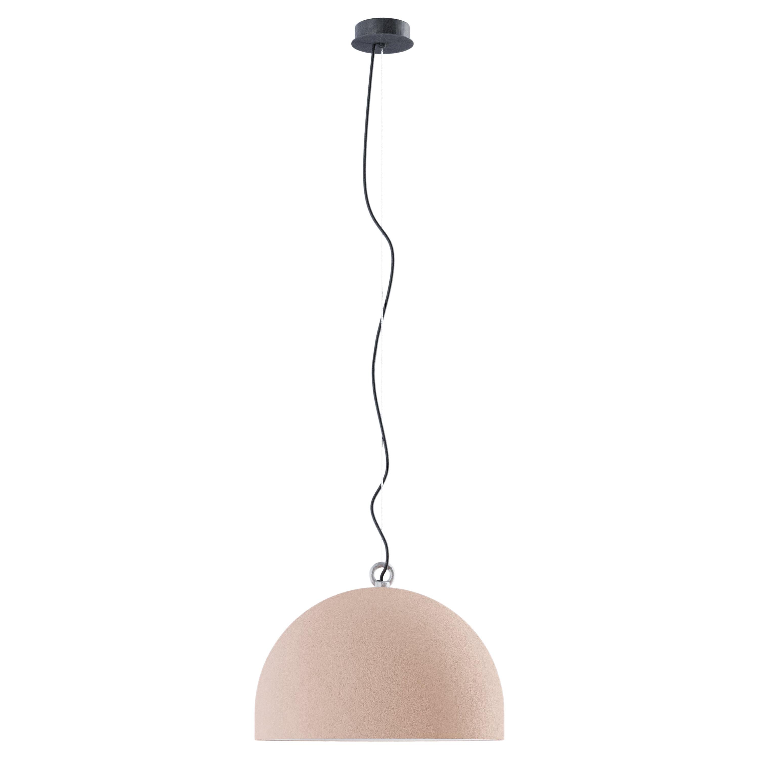 Urban Concrete 50 Suspension in White with Pink Dust Diffuser by Diesel Living For Sale