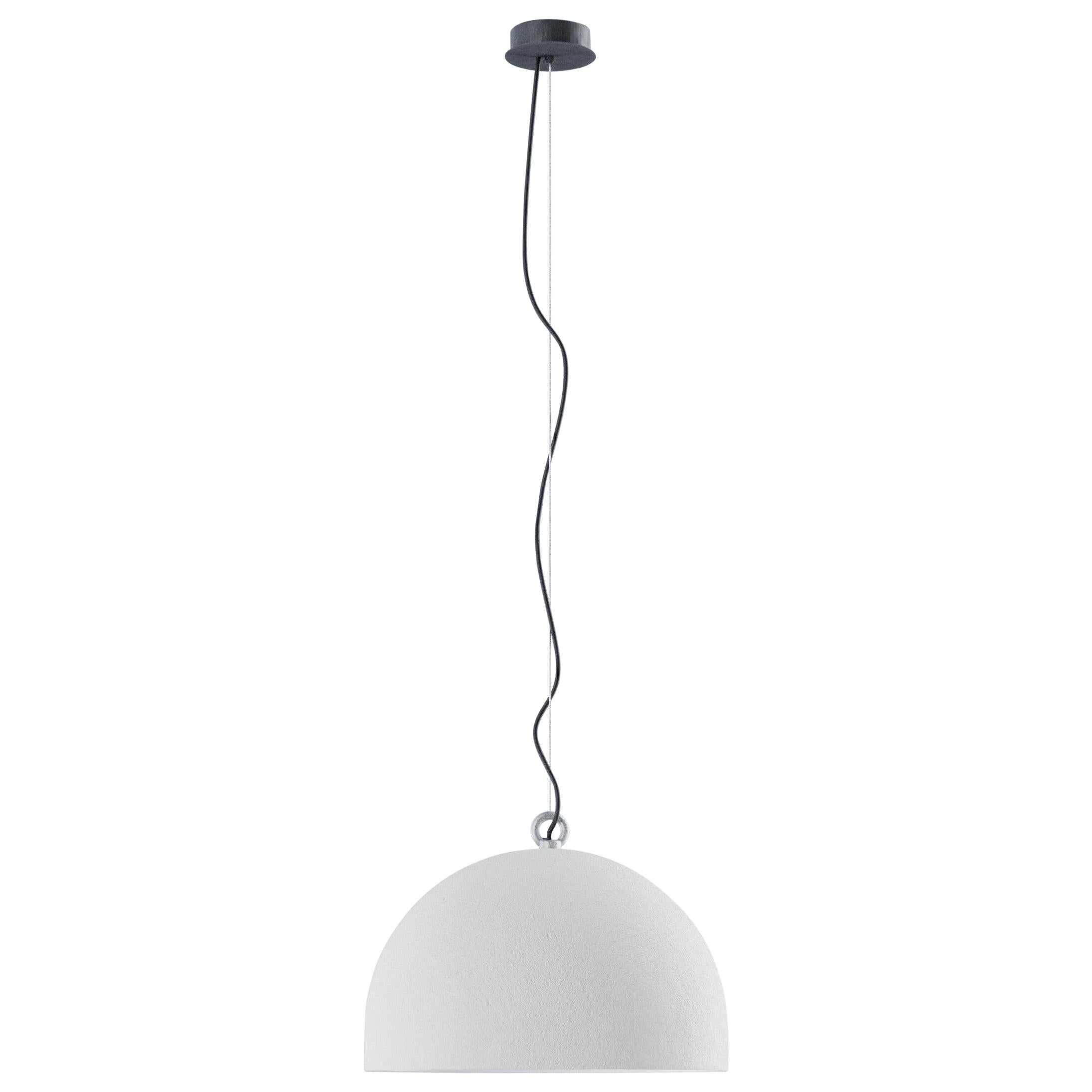 Urban Concrete 50 Suspension in White with Soft Gray Diffuser by Diesel Living For Sale