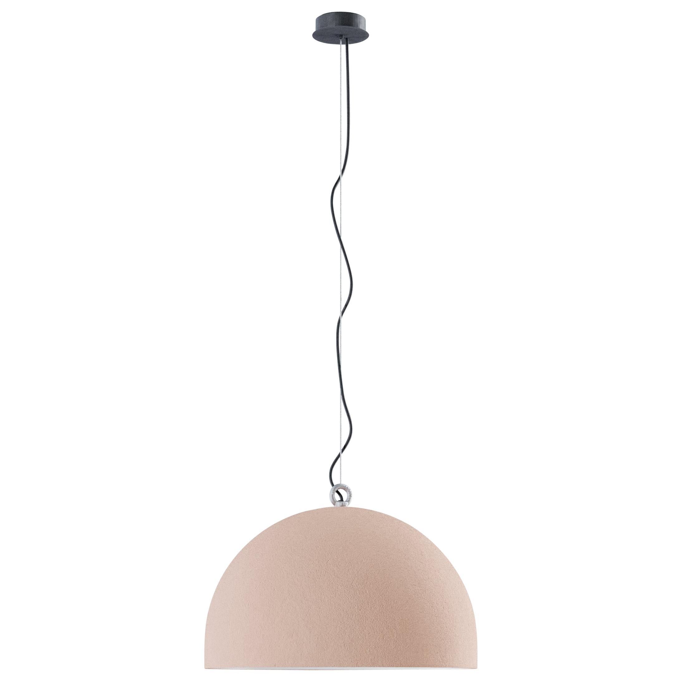 Urban Concrete 60 Suspension in White with Pink Dust Diffuser by Diesel Living For Sale