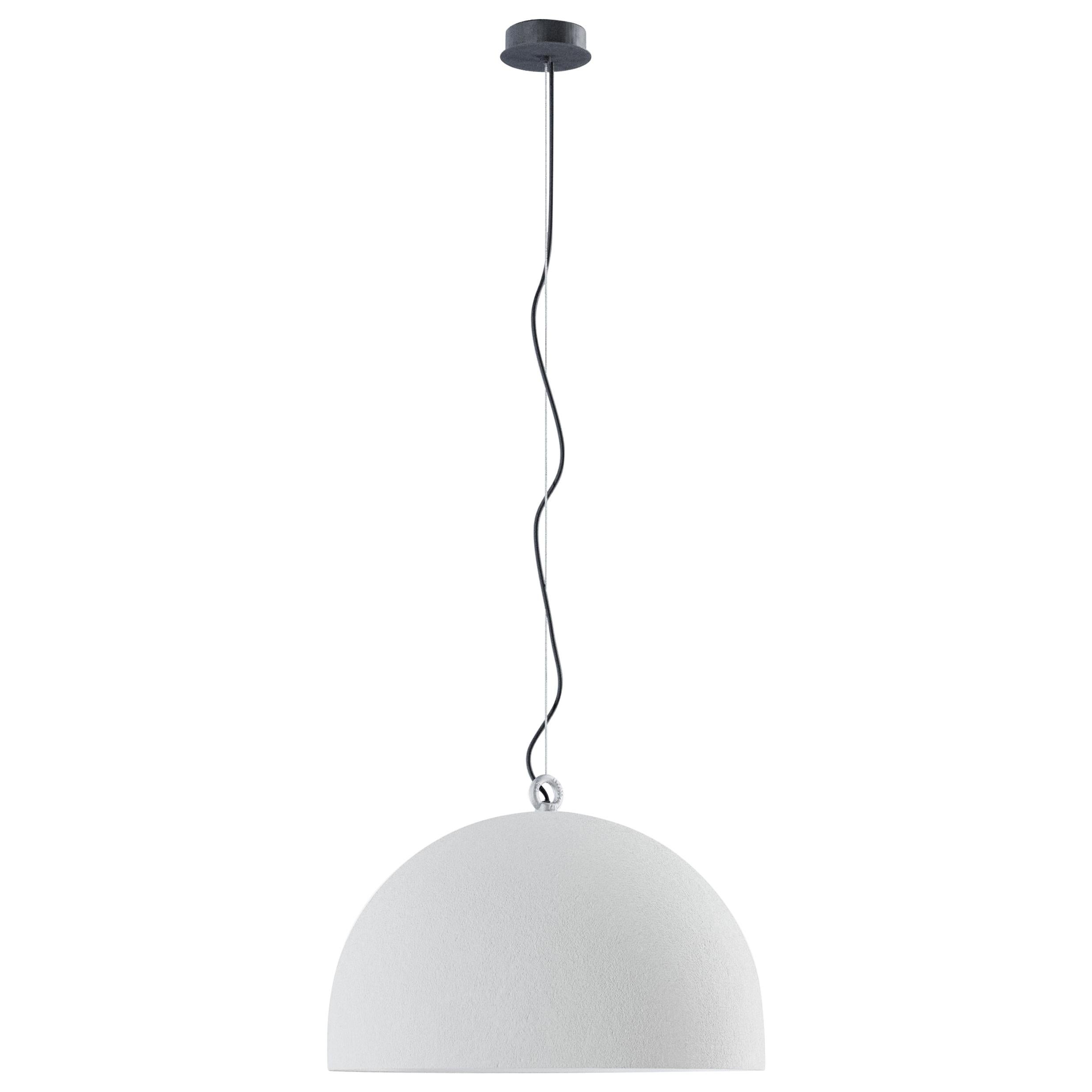 Urban Concrete 60 Suspension in White with Soft Gray Diffuser by Diesel Living