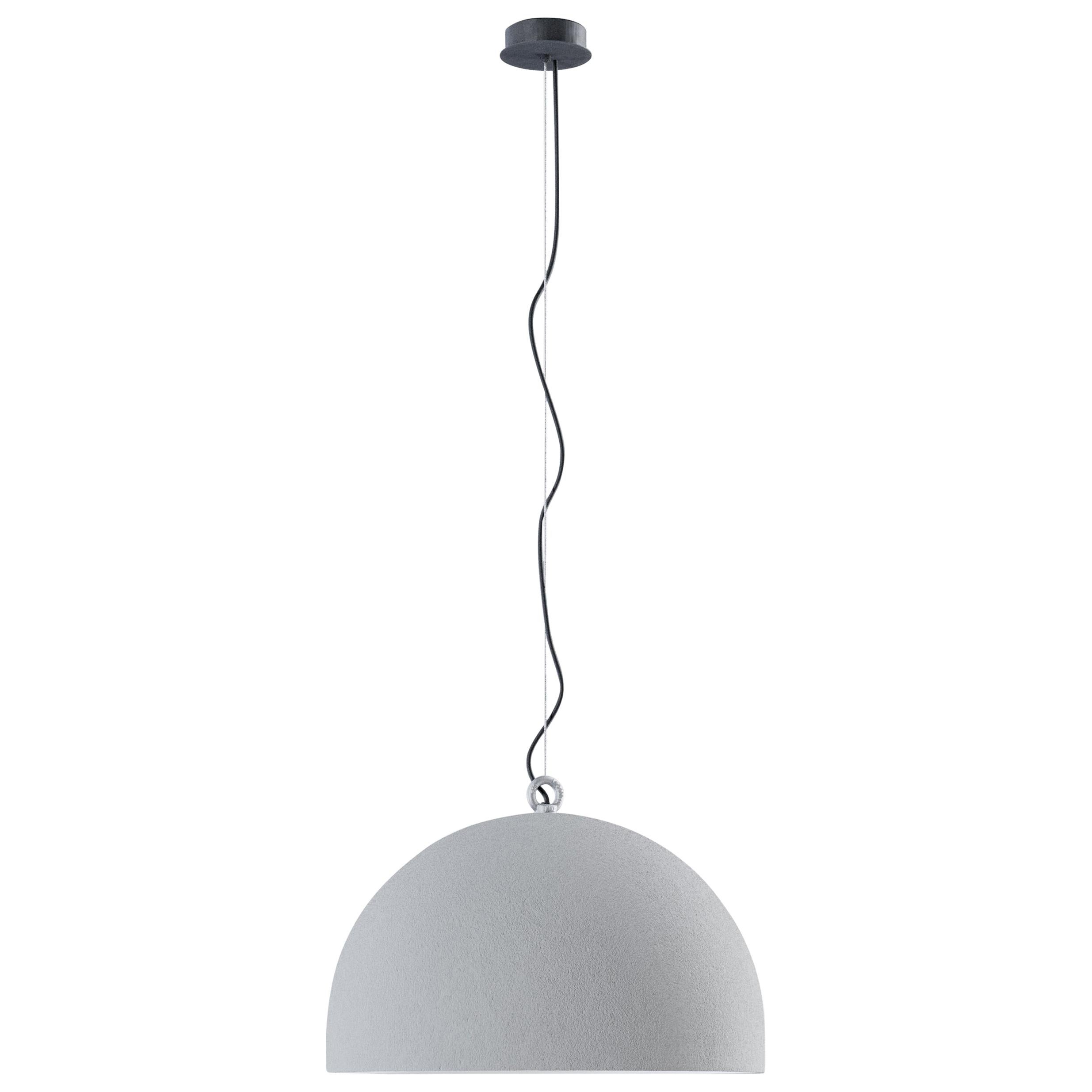 Urban Concrete 60 Suspension in White with Tough Gray Diffuser by Diesel Living For Sale