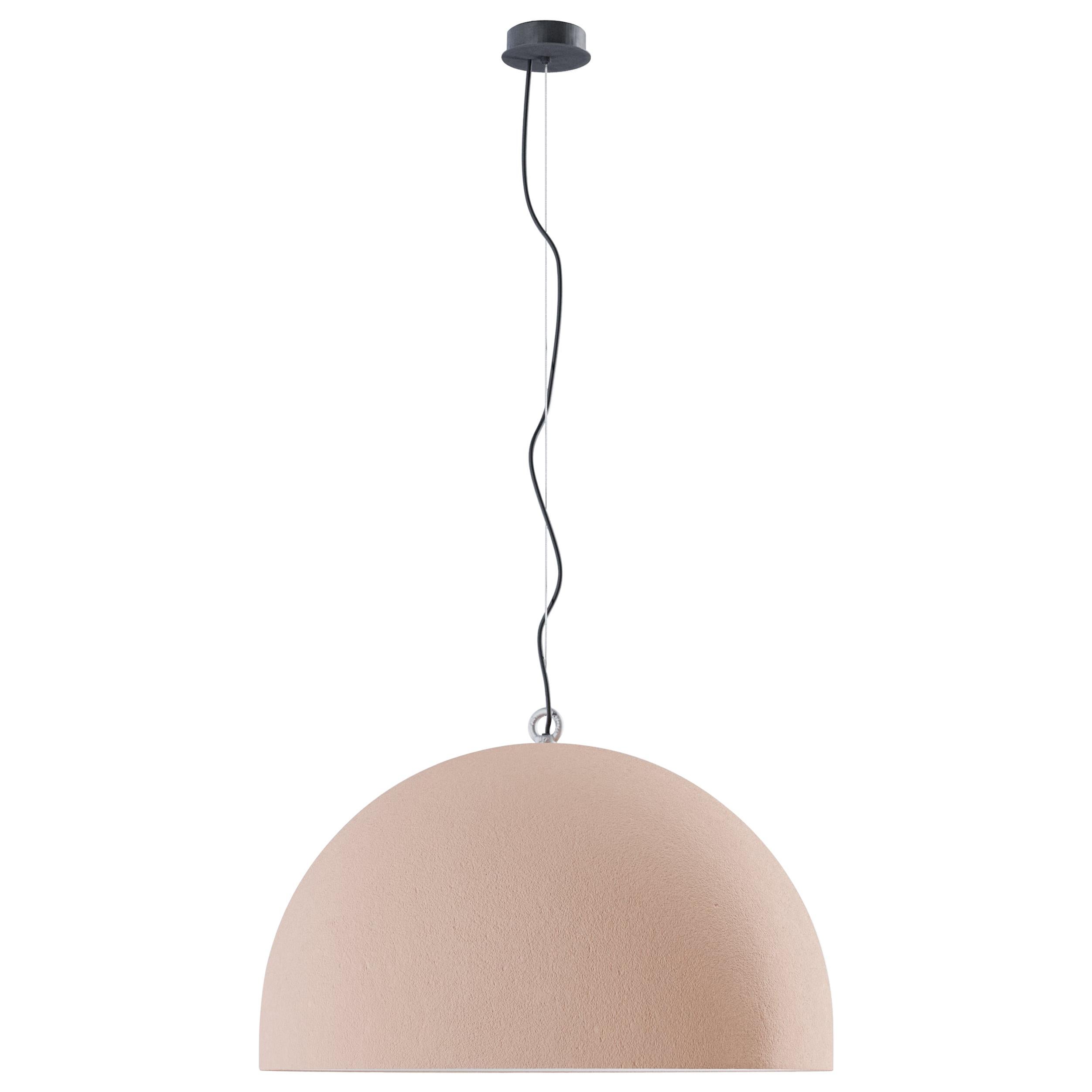 Urban Concrete 80 Suspension in White with Pink Dust Diffuser by Diesel Living