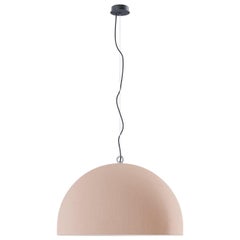 Suspension Urban Concrete 80 blanche avec diffuseur à poussière rose par Diesel Living